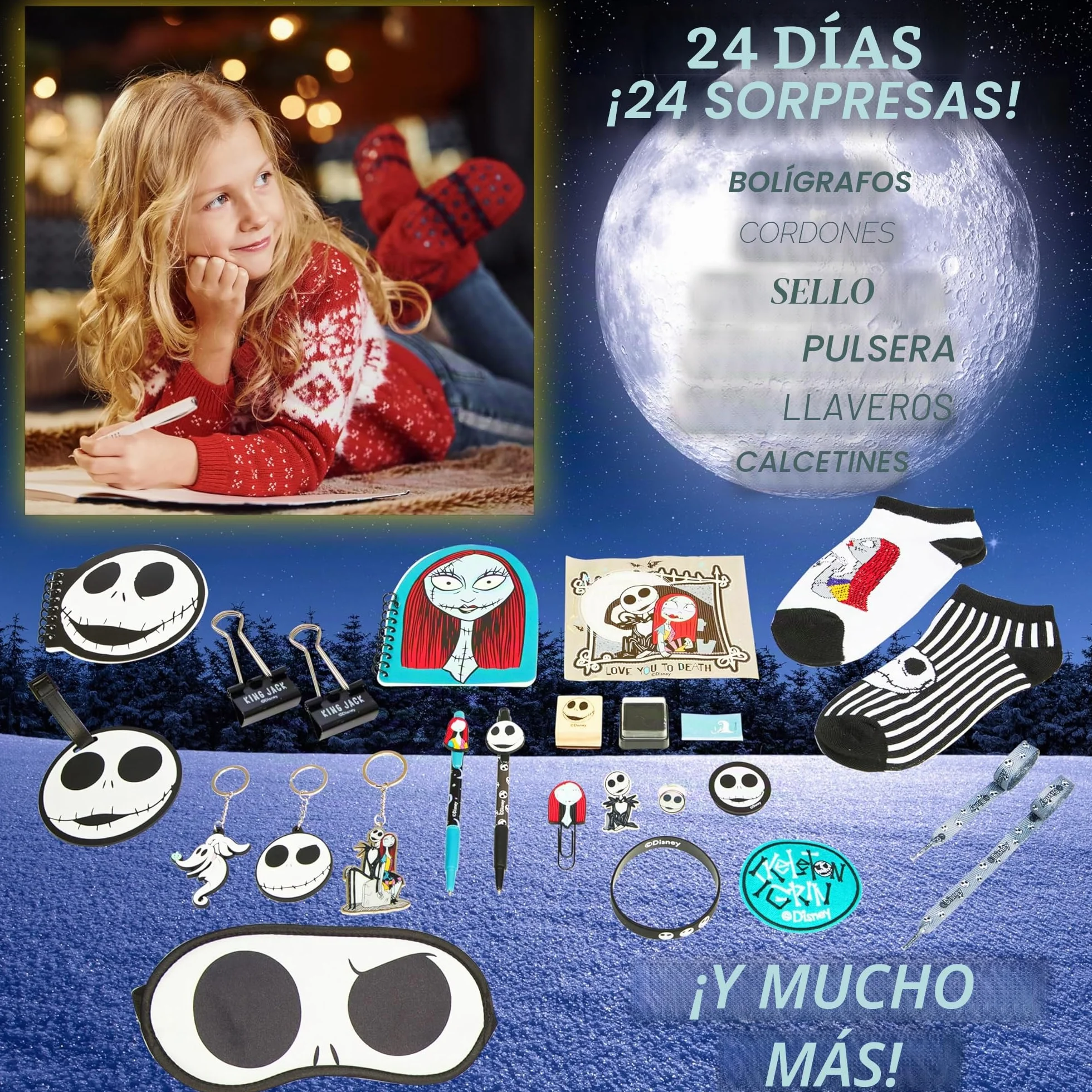 Disney The Nightmare Before Christmas Calendario Adviento 2025 Negro/Multi