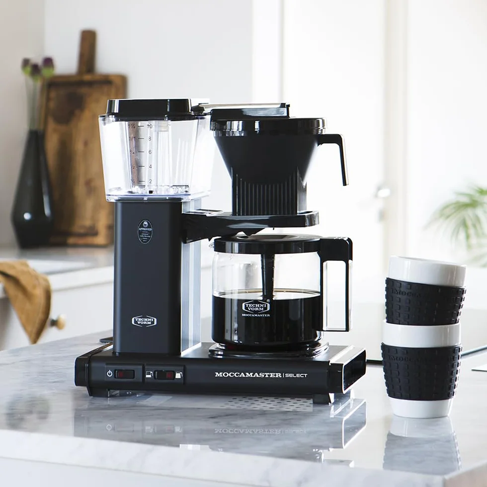 Moccamaster KBG Select, Cafetera de filtro, Jarra de vidrio, Matt Black, 1.25L