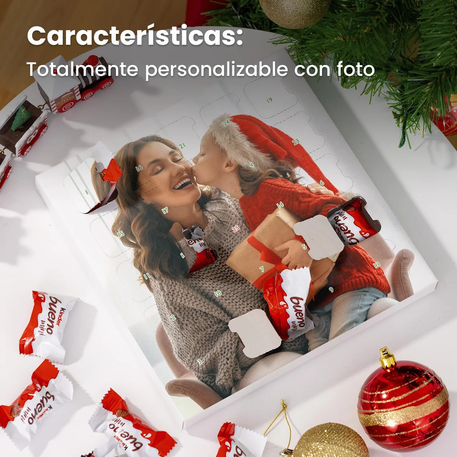 Regalo Original Calendario de Adviento 2025 Personalizables Opciones de Relleno Variadas