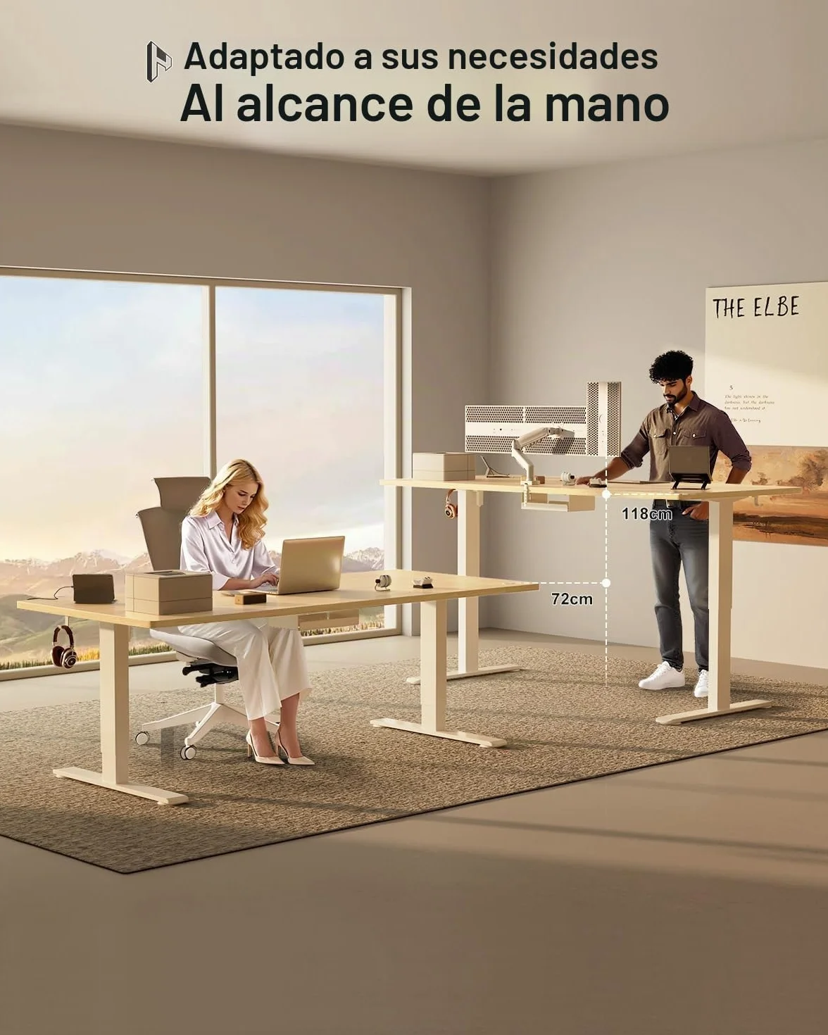Homall Escritorio de Altura Regulable de 160 x 80 cm con Puerto de Carga USB-A, Escritorio eléctrico con Bandeja de gestión de Cables, Escritorio de pie con 3 Funciones de Memoria, Escritorio para