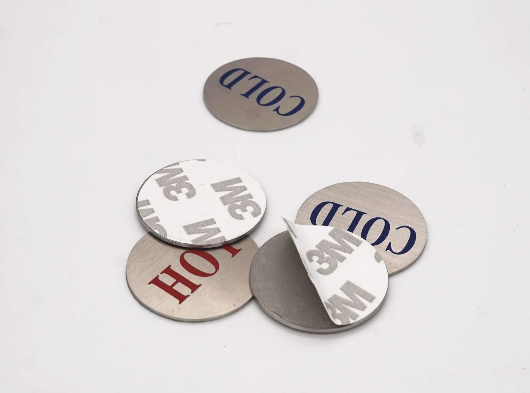 Stainless Steel Self Stick Cold Water Label Hot Water Label Hot Label Cold Label 1 Pair