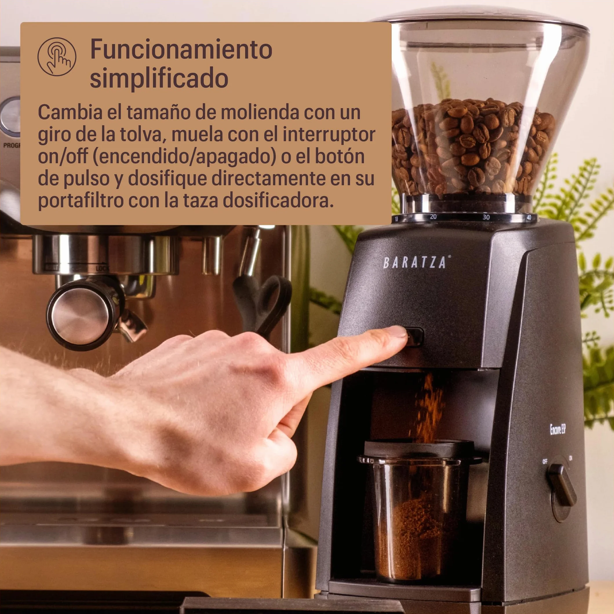 Baratza - Encore ESP 100V Molinillo Eléctrico de Café en Grano - Coffee Grinder Especial para Espresso, Negro