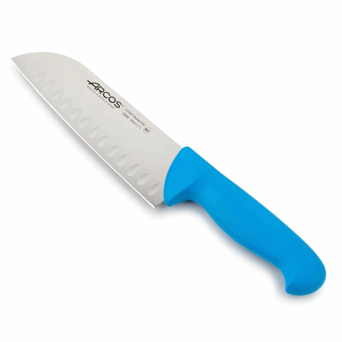 Arcos Serie 2900 Cuchillo Santoku 180 mm Acero Inoxidable NITRUM Mango Polipropileno Azul