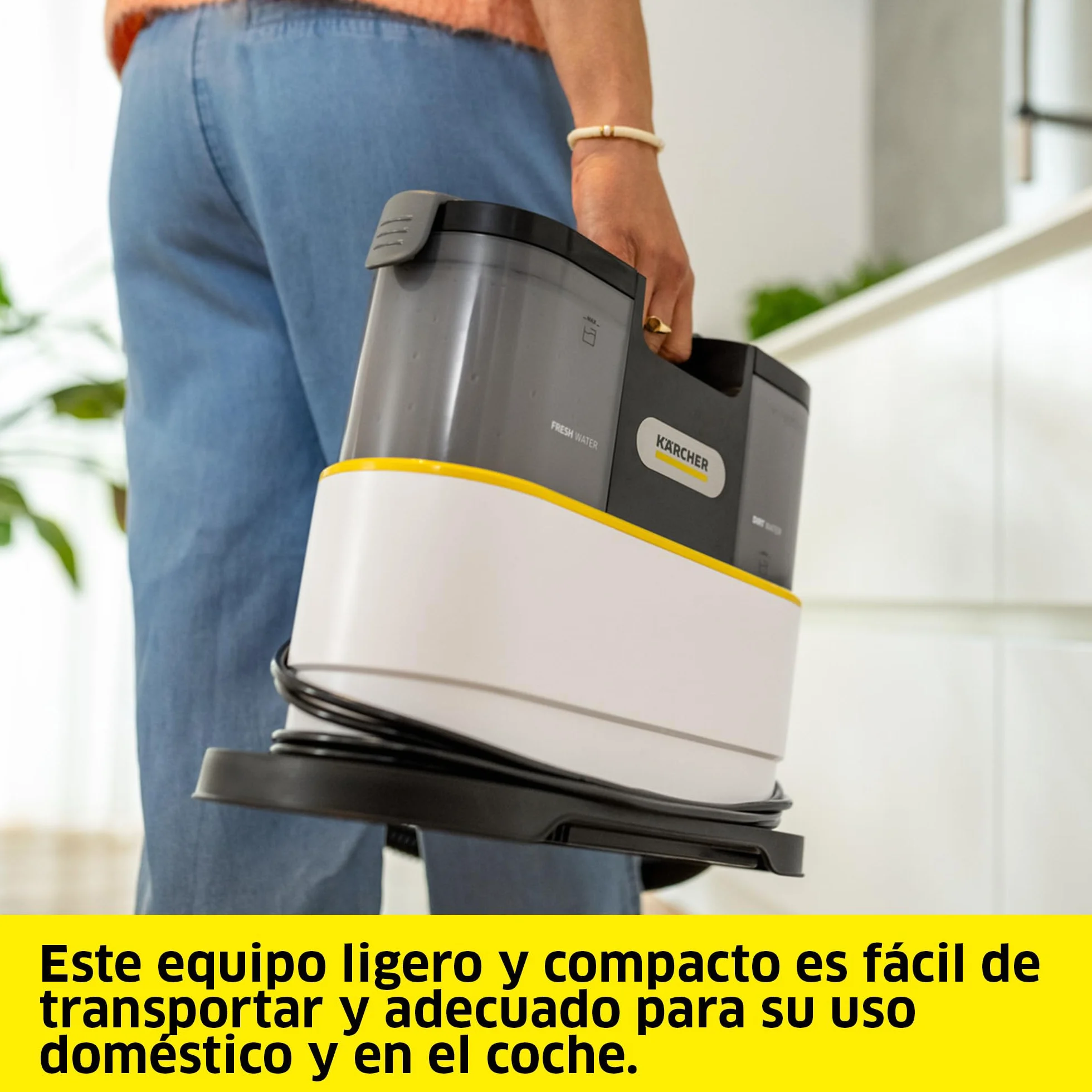 Kärcher lava-aspiradora SE 2 Spot Care, potencia: 450 W, depósito de agua limpia: 1,5 l, superficie: 2,89 m², peso: 4,2 kg, boquilla para tapicerías, boquilla para manchas, limpiador RM 519