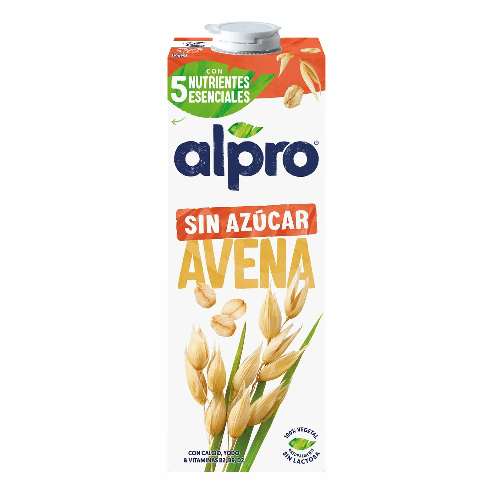 Alpro Bebida Vegetal de Avena sin Azúcar - Pack de 6 x 1L