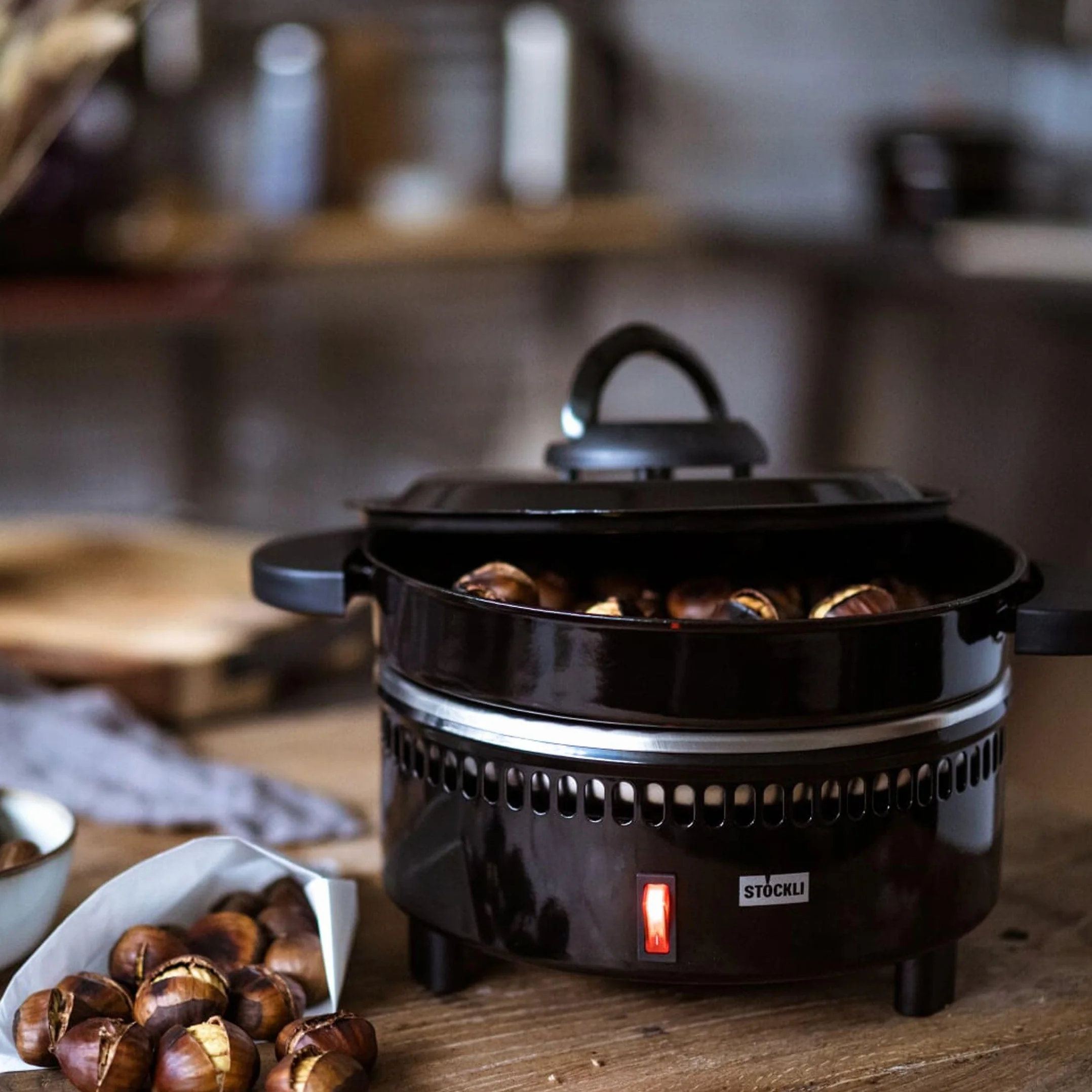 Stöckli Horno de Marroni, placa para crepes y parrilla de mesa