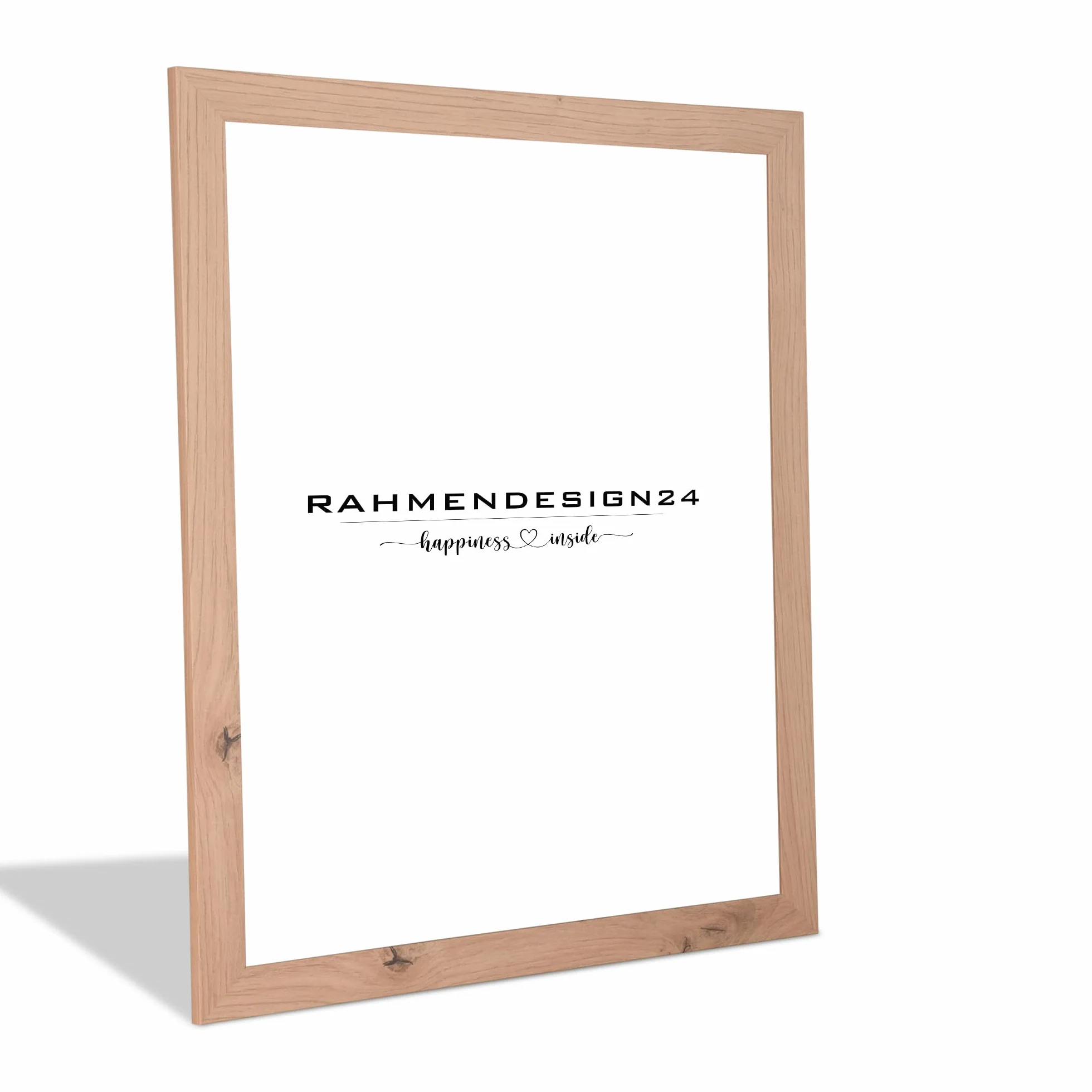 Marco de fotos de madera de roble natural 70x100 cm antirreflectante