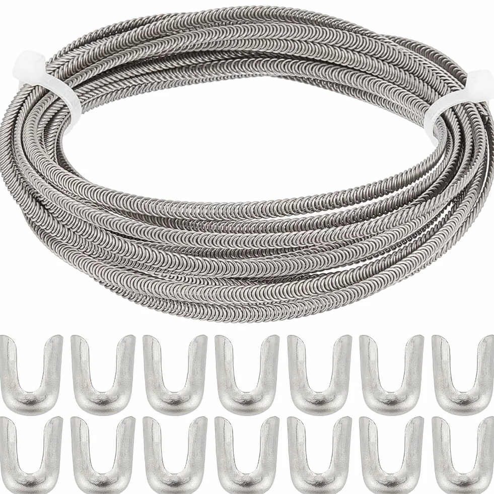 GORGECRAFT Kits de Deshuesado de Corsé de 5mX5mm Varillas de Modelado de Deshuesado de Corsé de Acero Plano con 20 Puntas de Hueso En Espiral de Acero Inoxidable Cubiertas de Alambre En Espiral Forma