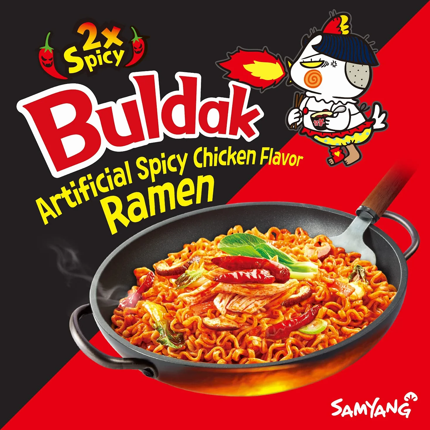 Samyang Buldak Ramen coreano de pollo salteado picante 140 g, paquete de 5