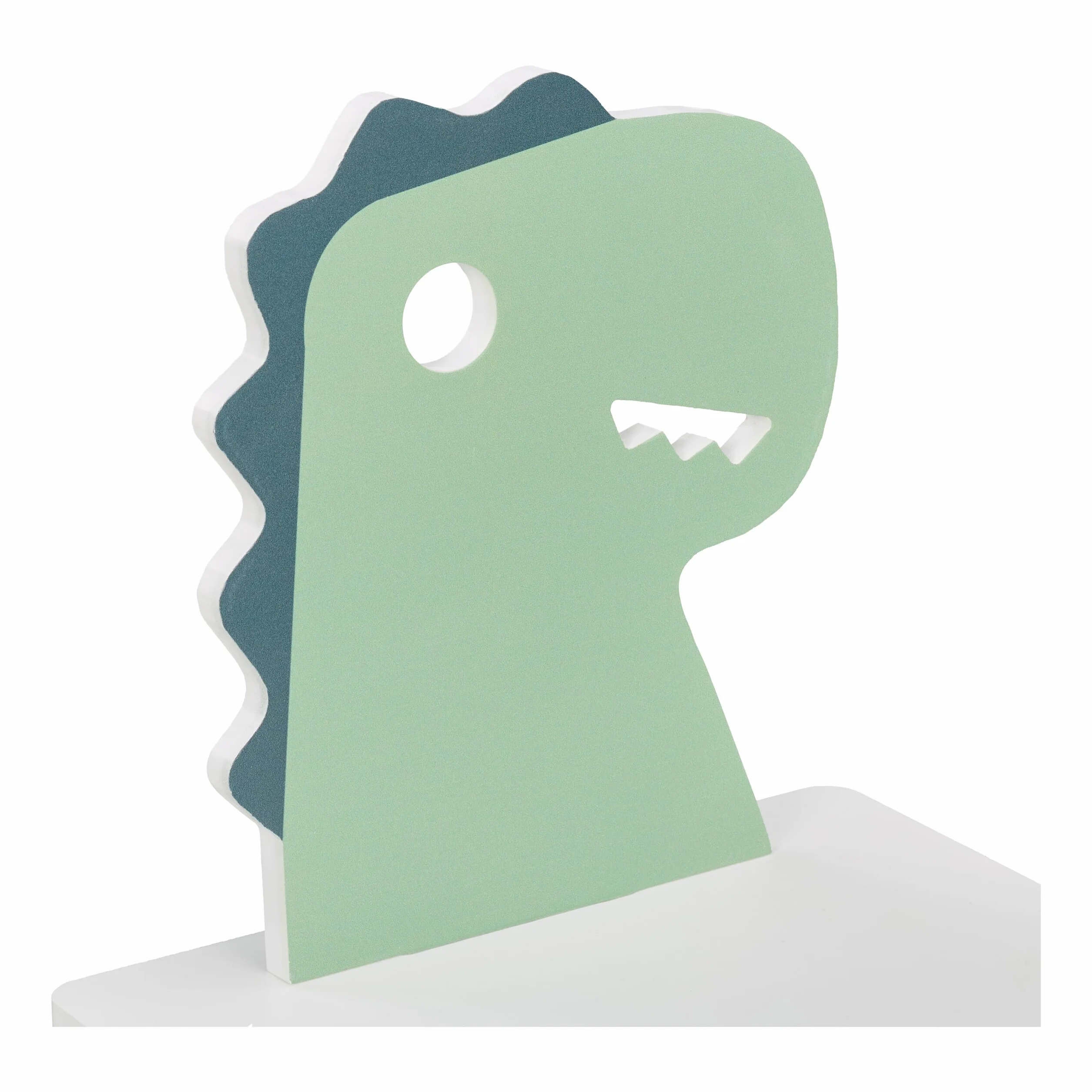 Relaxdays Dinosaurio Mesa y Silla Infantil Set 2 Muebles Dormitorio Blanco/Verde