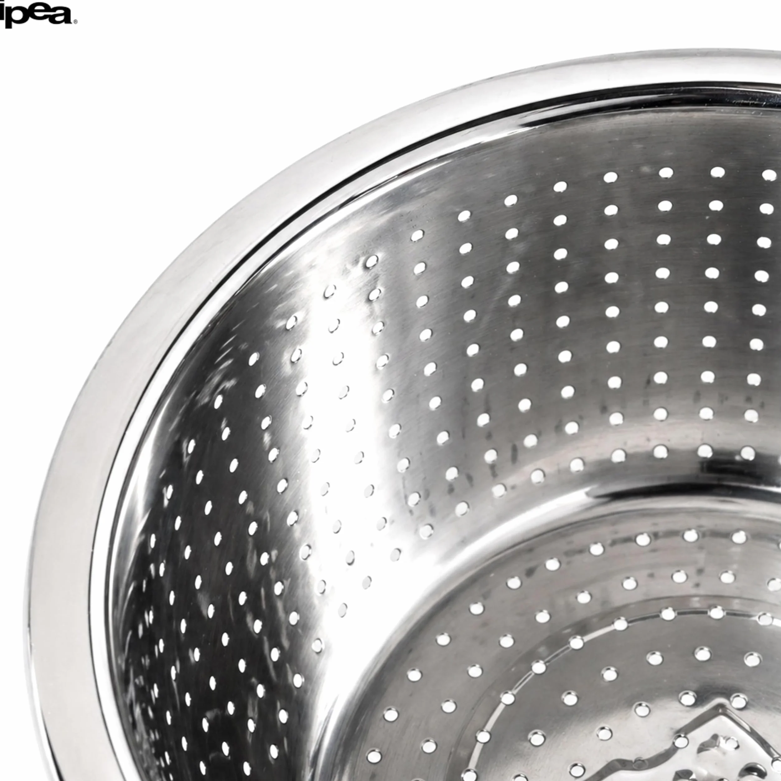 IPEA Escurridor de Acero Inoxidable 24 cm Colador Profesional para Pasta, Frutas y Verduras