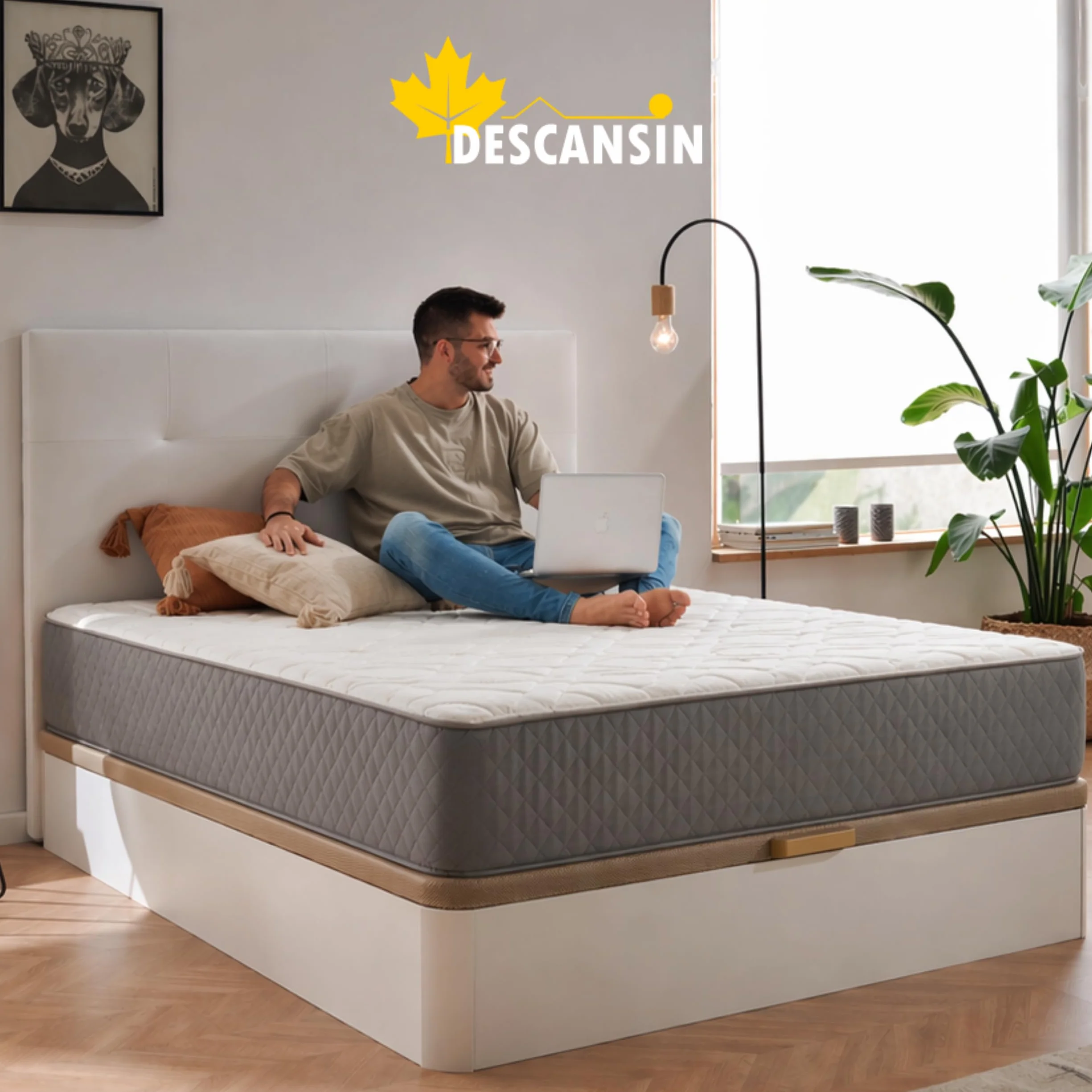Colchón Viscoelástico Anti-Stress 30cm Firmeza Muy Alta 150x190 Fabricado en España