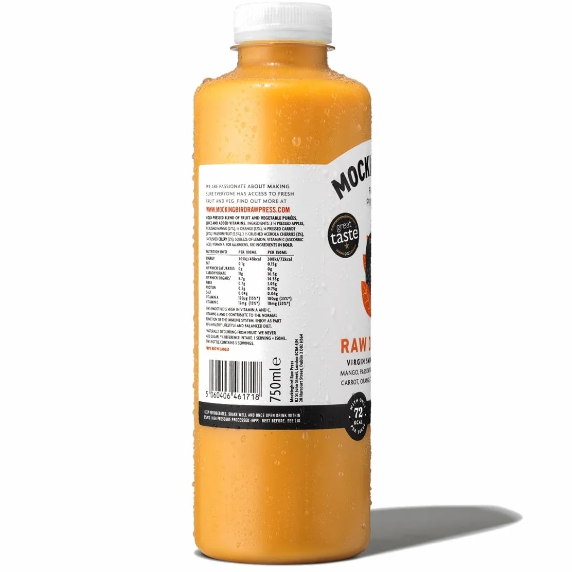 Mockingbird Raw Press Smoothie 750 ml