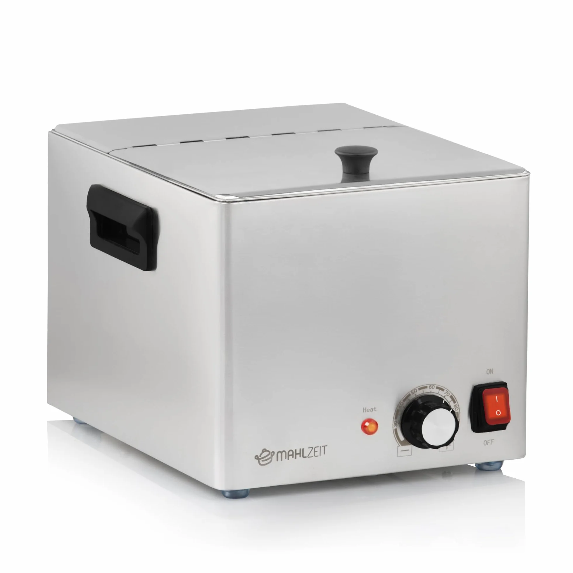 Mahlzeit Calentador de Salchichas Eléctrico de Acero Inoxidable | 29,5 x 34,5 x 24 cm | Calentador de Salchichas Gastro | 220-240 V | 1200 W | Calentador para Perritos Calientes, Hot Dog Warmer