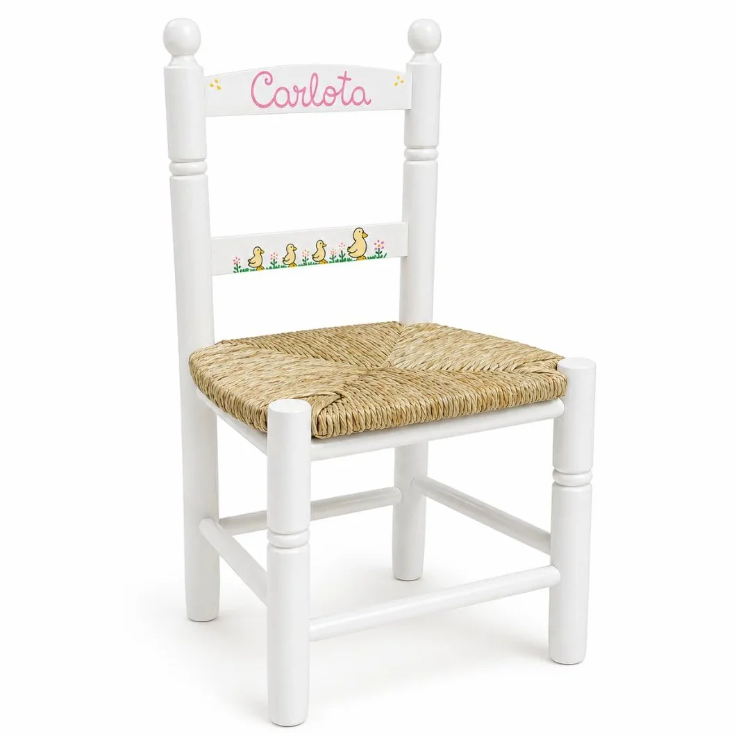 Silla Infantil Personalizada 6 Colores 34X30X60 (Blanco)