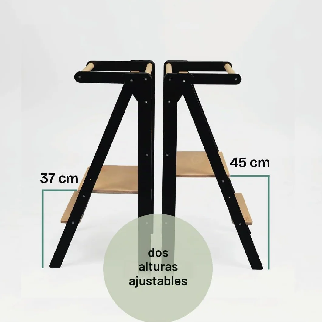 Torre Montessori de Aprendizaje con Rieles de Seguridad para Niños 3-6 Años