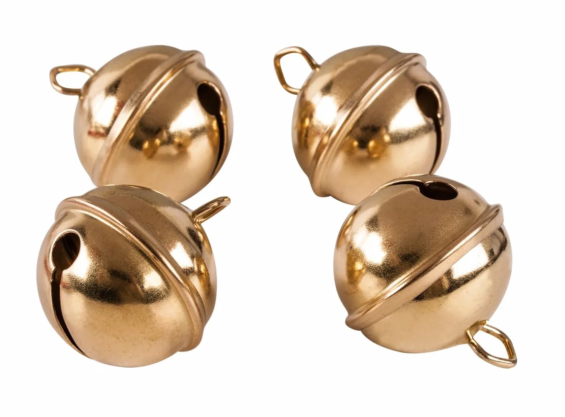 Rayher Cascabeles de metal dorado 29 mm para manualidades 4 ud