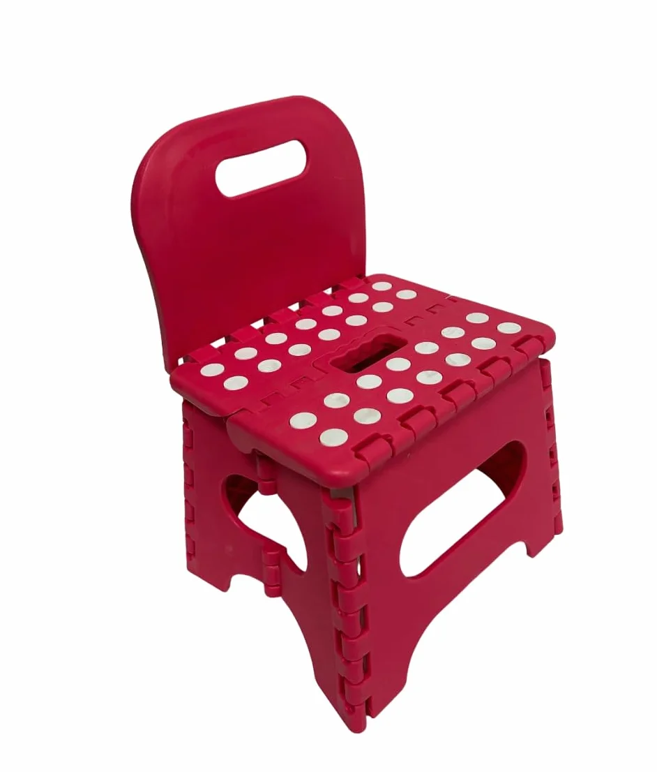 Silla infantil, silla infantil, silla de plástico, plegable y portátil, silla para niños, sillón con respaldo, silla y taburete plegable para niños con respaldo