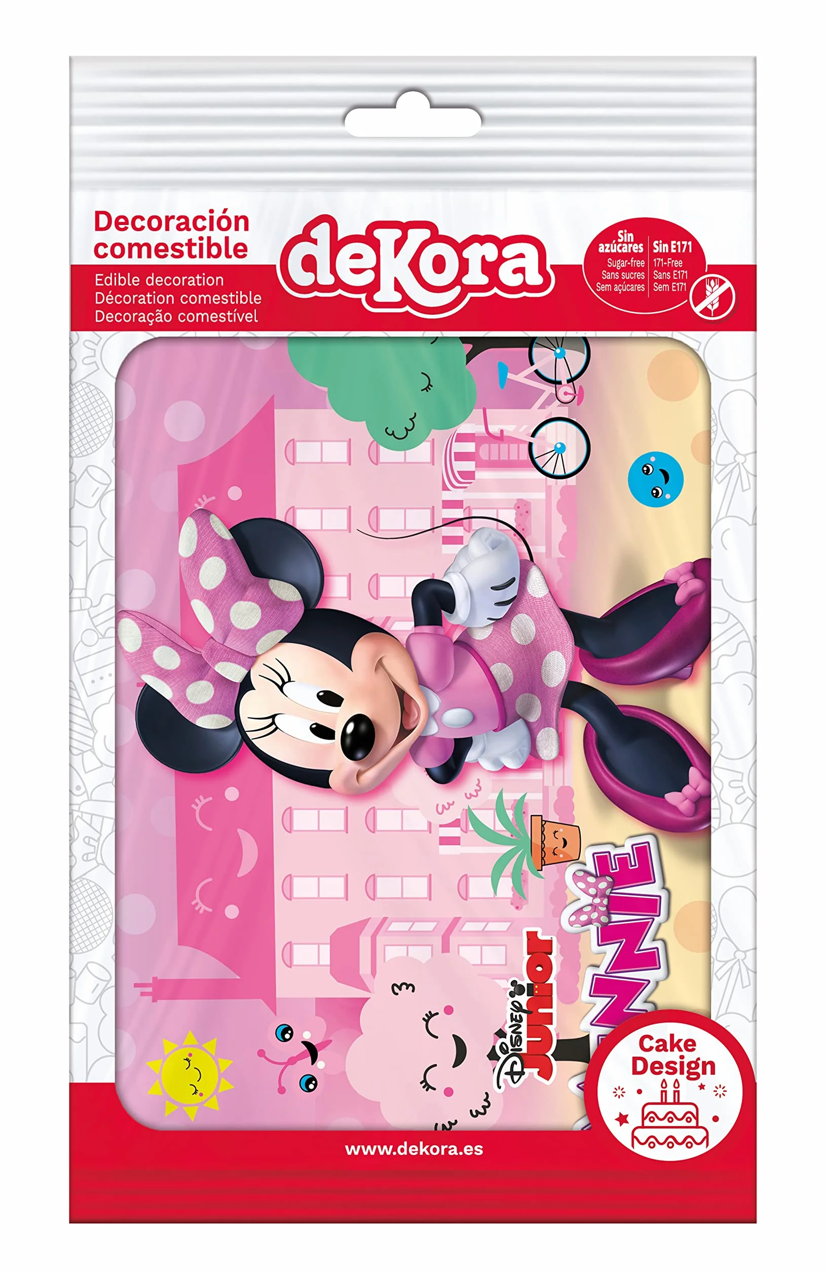 Disney Minnie Mouse Decoración de Fondant Comestible para Tarta de Cumpleaños Infantil A5
