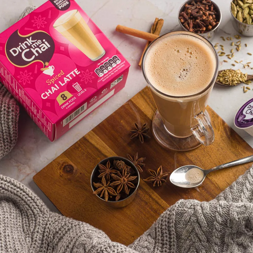 Drink Me Chai Chai Latte Especias Cápsulas Dolce Gusto 8 Cápsulas x 5 Cajas 40 Porciones