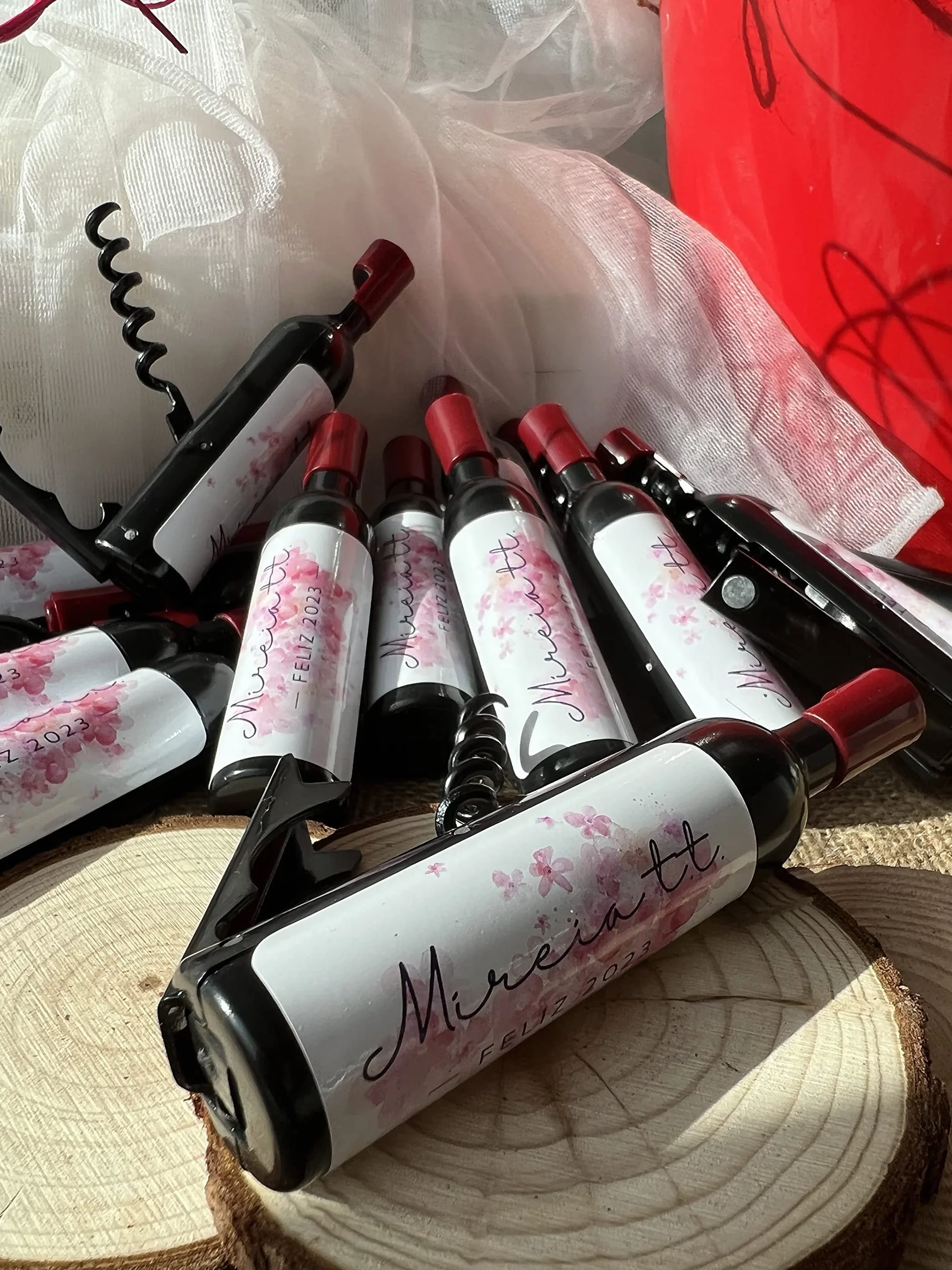 Sacacorchos Magnéticos Personalizados 25 uds para Botellas Vino Regalos Bodas Eventos