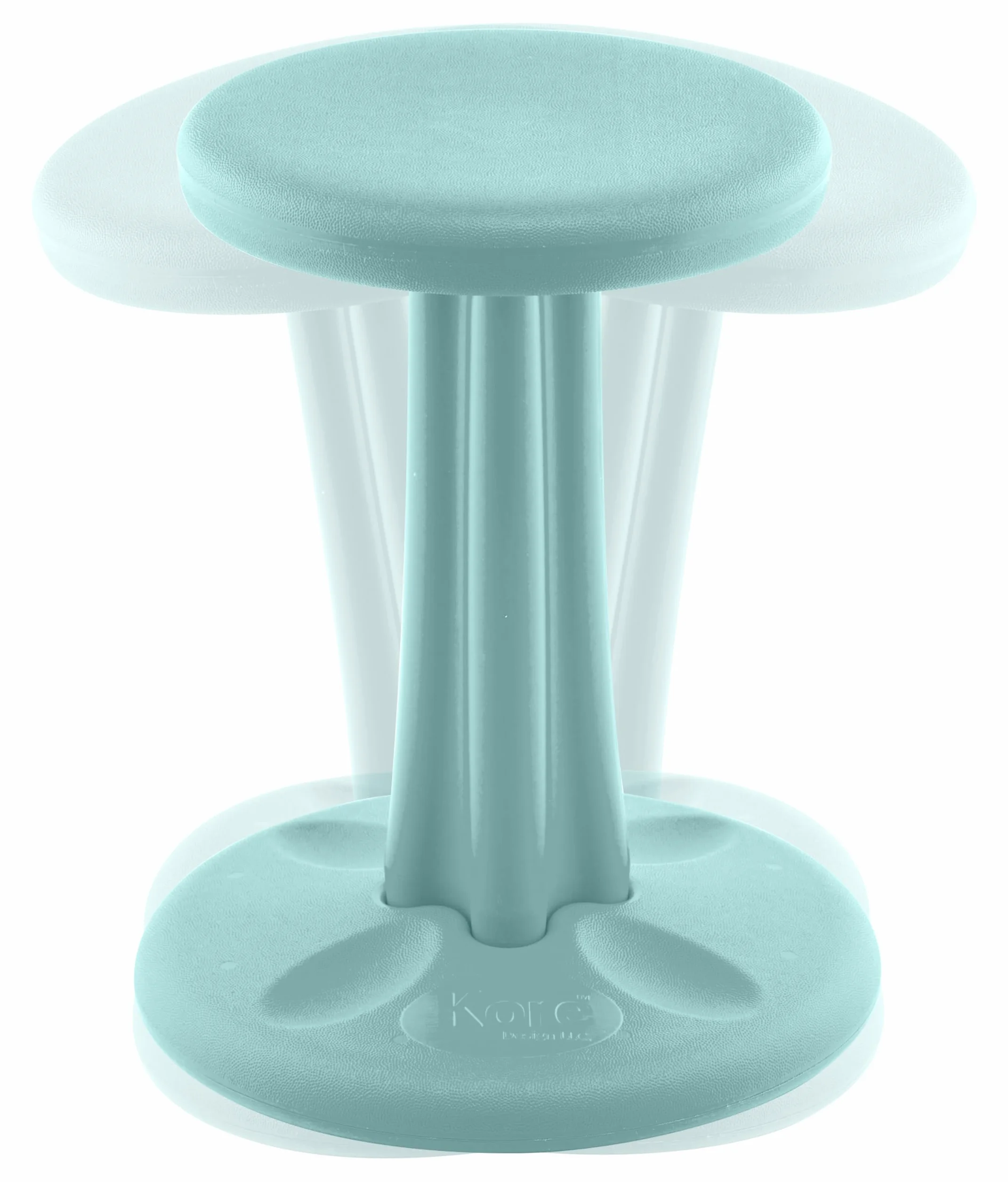 Kore Kids - Silla oscilante para niños, taburete flexible para aula, escuela primaria, TDA/TDAH, fabricado en los Estados Unidos, para niños de 8 a 9 años, grado 3 a 4, color verde azulado (16