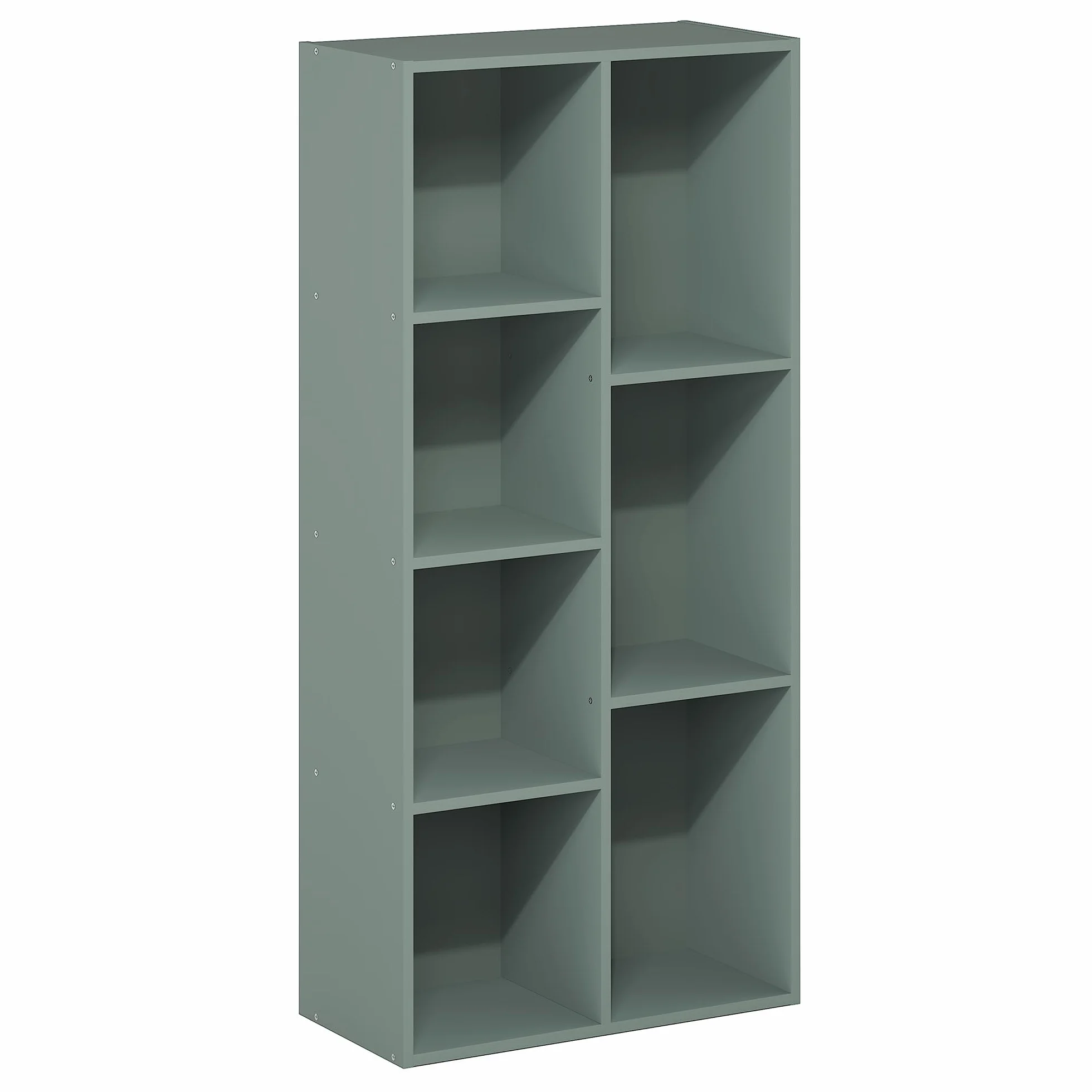 Furinno Luder Estantería De 7 Cubos 9,4x19,5x41,7 para Salón Dormitorio Oficina Verde Salvia