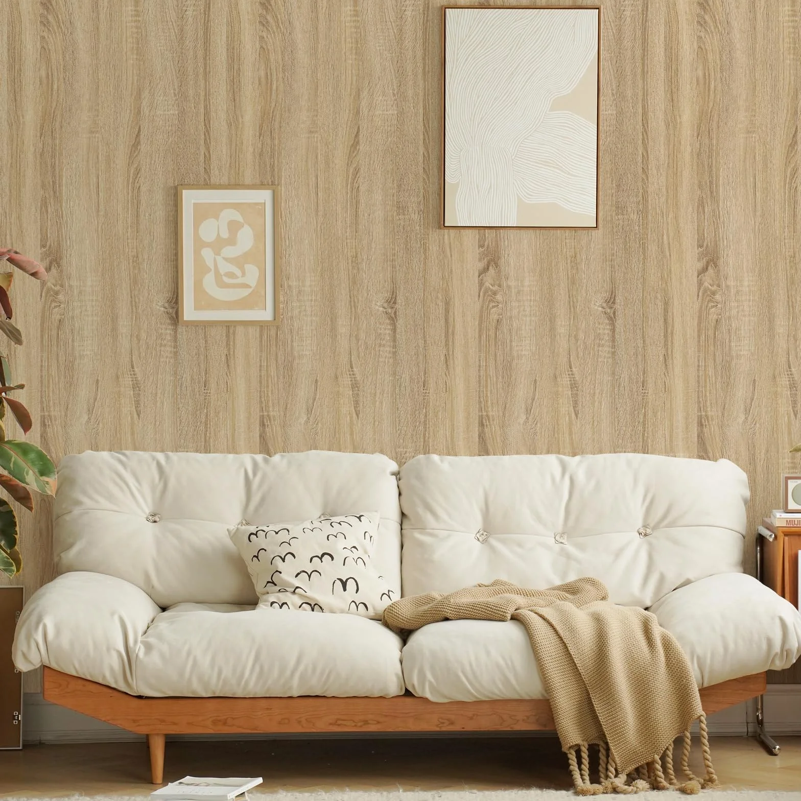 Abyssaly Vinilo Adhesivo Muebles Madera, Vinilos para Muebles Marron Claro, Papel Adhesivo para Autoadhesivo Impermeable Decorativo Cocina, Encimera, Puertas, Mesa 30cm X 200cm