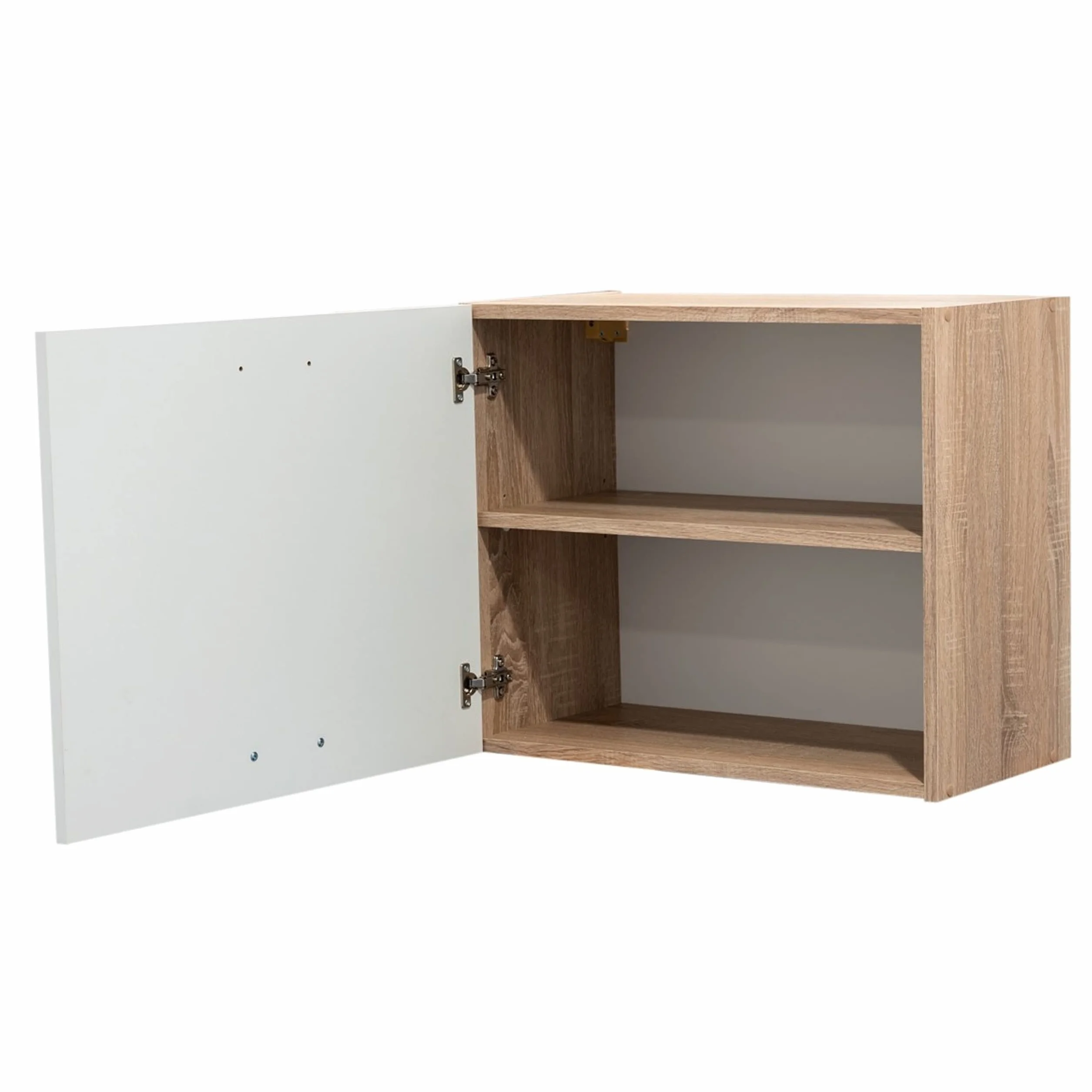 Stella Trading ANDY contemporáneo armario colgante para cocina con acabado en roble Sonoma y blanco mate, Amplio mueble con mucho espacio de almacenamiento, 60 x 50 x 31 cm (ancho/alto/profundo)