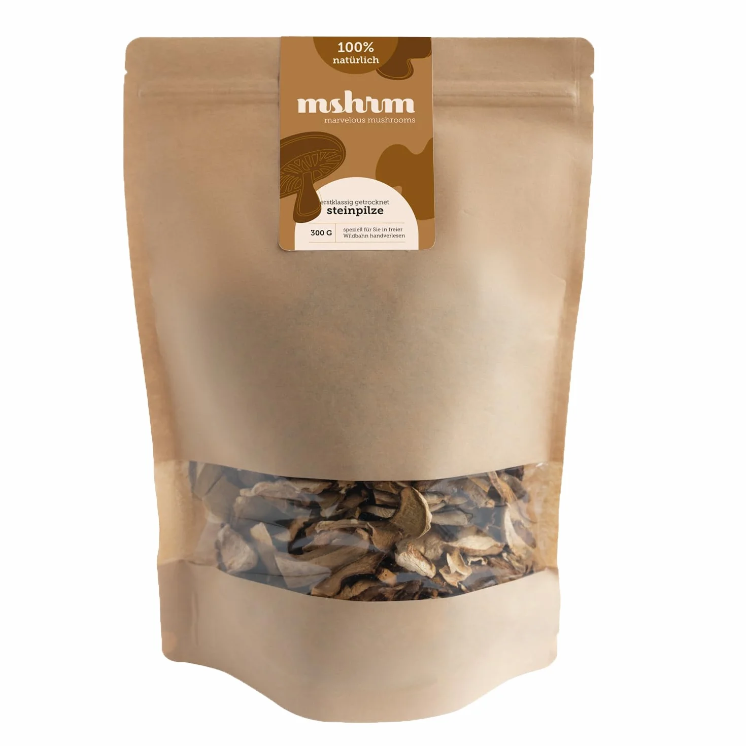 Setas Porcini Secas 300g Clase 1 - Setas de Piedra Secas de Cultivo Sostenible