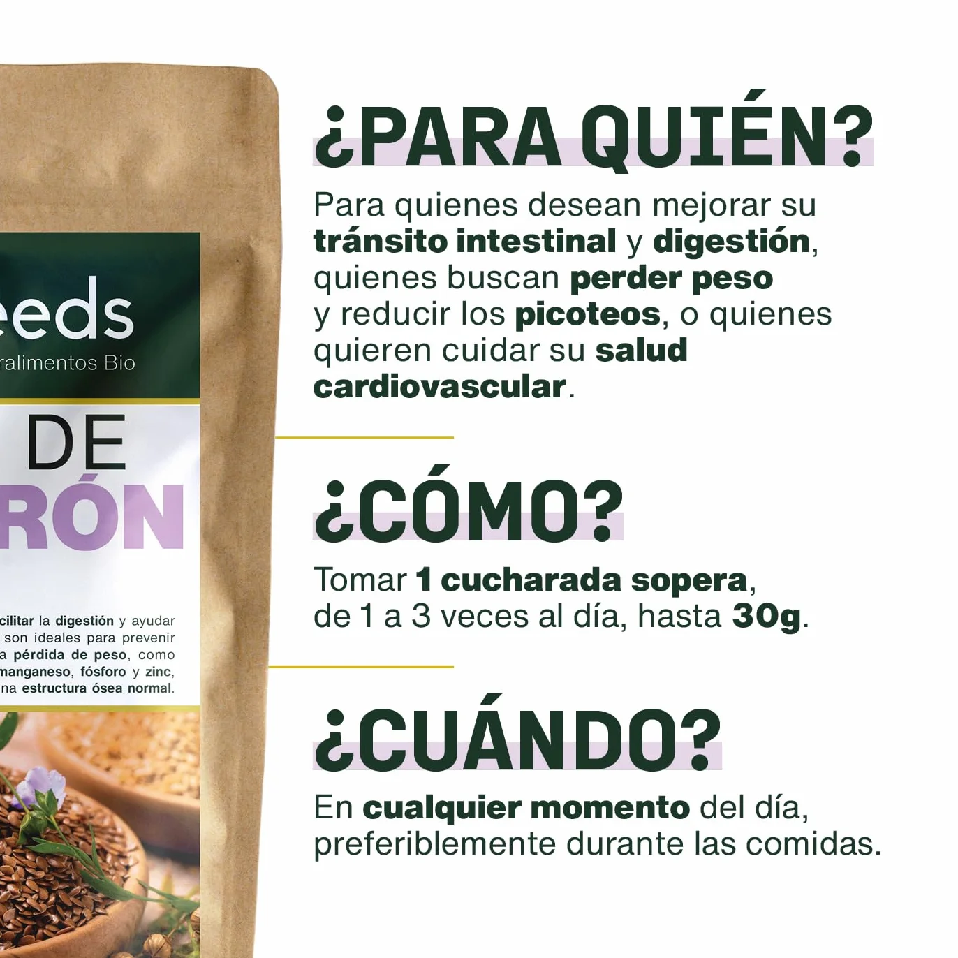 Semillas de Lino Marrón BIO 1KG | Linaza Entera 100% Natural, Orgánica, Sin Gluten, Rica en Fibras y Omega 3