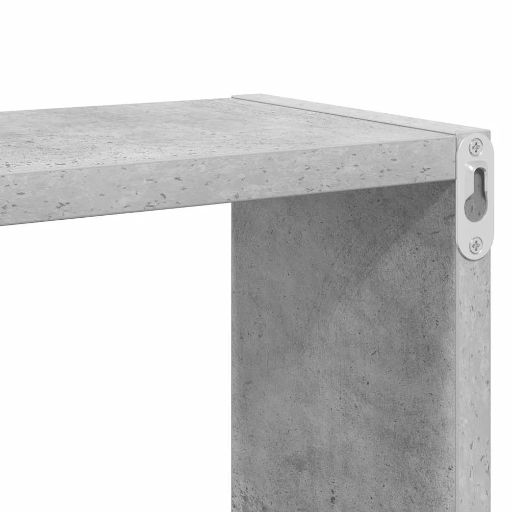 vidaXL Estante Cubo Pared Colgante 6x Gris Hormigón 26x15x26 cm