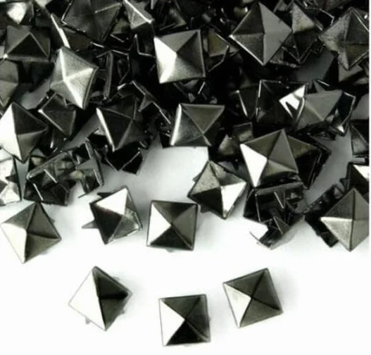 Unids/bolsa 1000, tachuelas piramidales de latón, cabezas de clavo, remache, bolsa Punk, pulseras artesanales de cuero, ropa, remache, ropa, pistola de costura de metal, 12mm