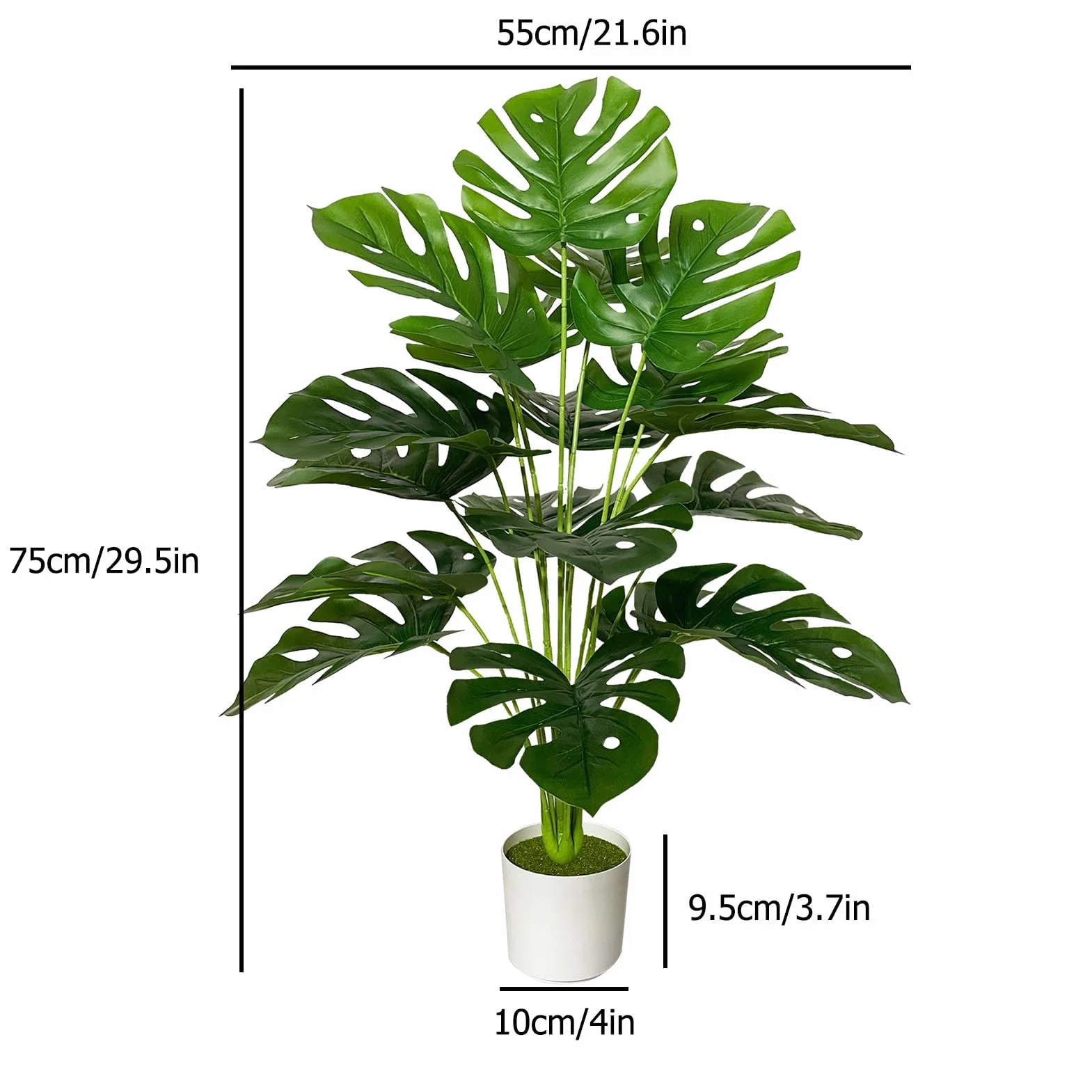 Árbol Artificial Palmera Falsa 75cm Maceta Decoración Hogar