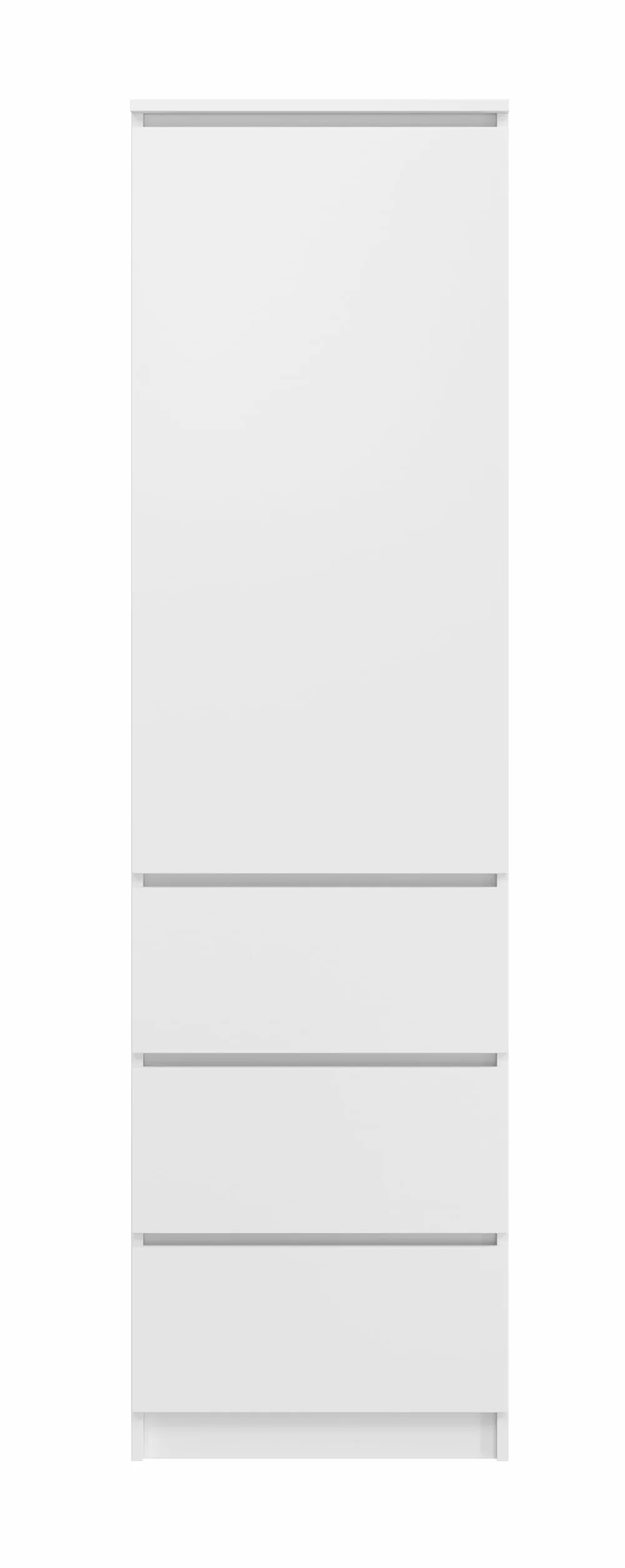 Armario Multiusos con 3 cajones 3 Compartimentos y Puertas - Armario para hogar y Oficina 180,5x50x40cm (Blanco)