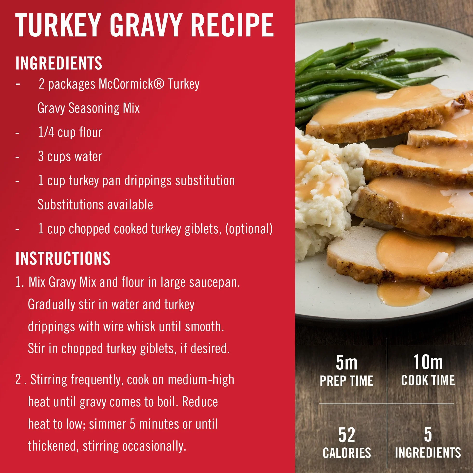 McCormick Turkey Gravy Mix 0.87 oz