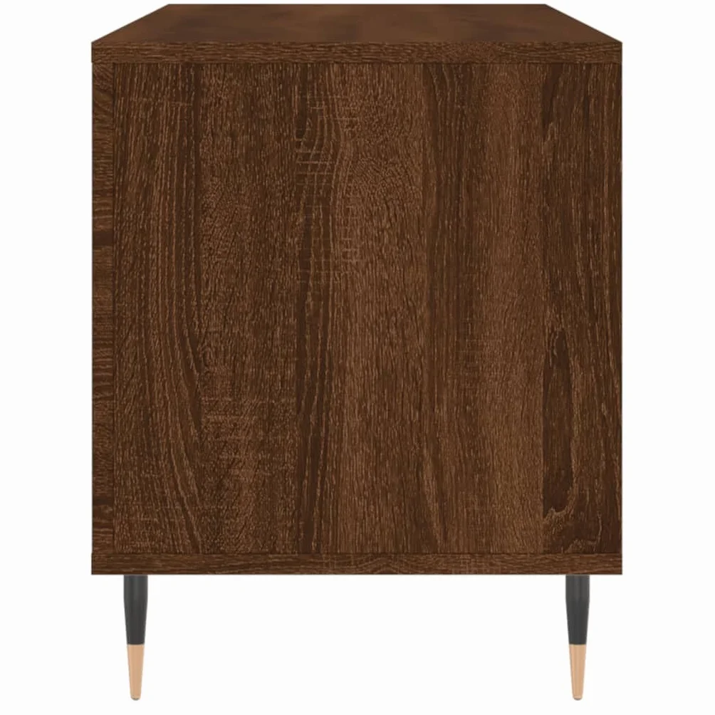 vidaXL Mueble Discos Madera contrachapada Roble marrón 100x38x48 cm