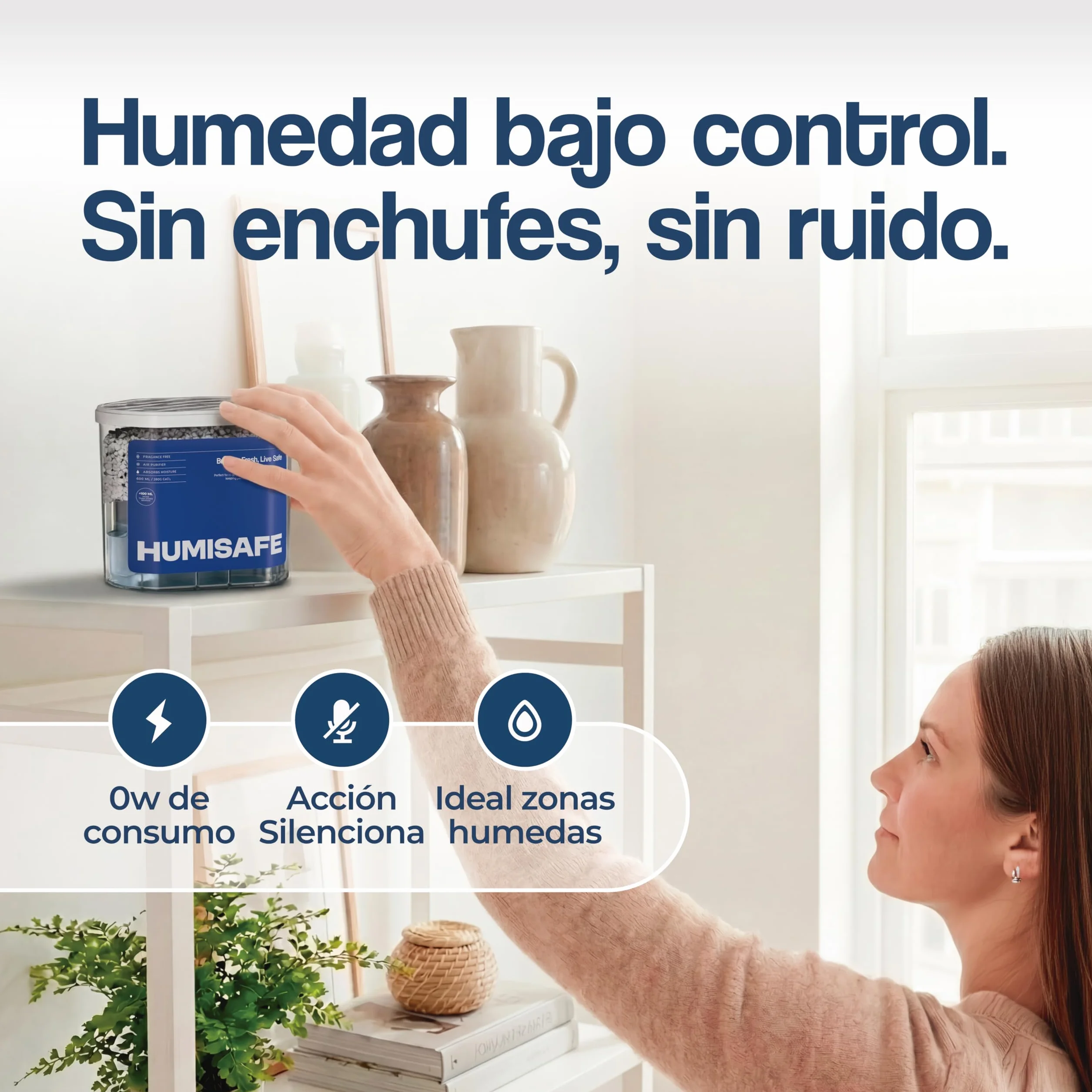Cajas Antihumedad | PACK X10 600ml | Deshumidificador armario | Antihumedad armarios | Antihumedad habitacion | Absorber humedad casa armarios | Humedad armario | Deshumidificador habitacion