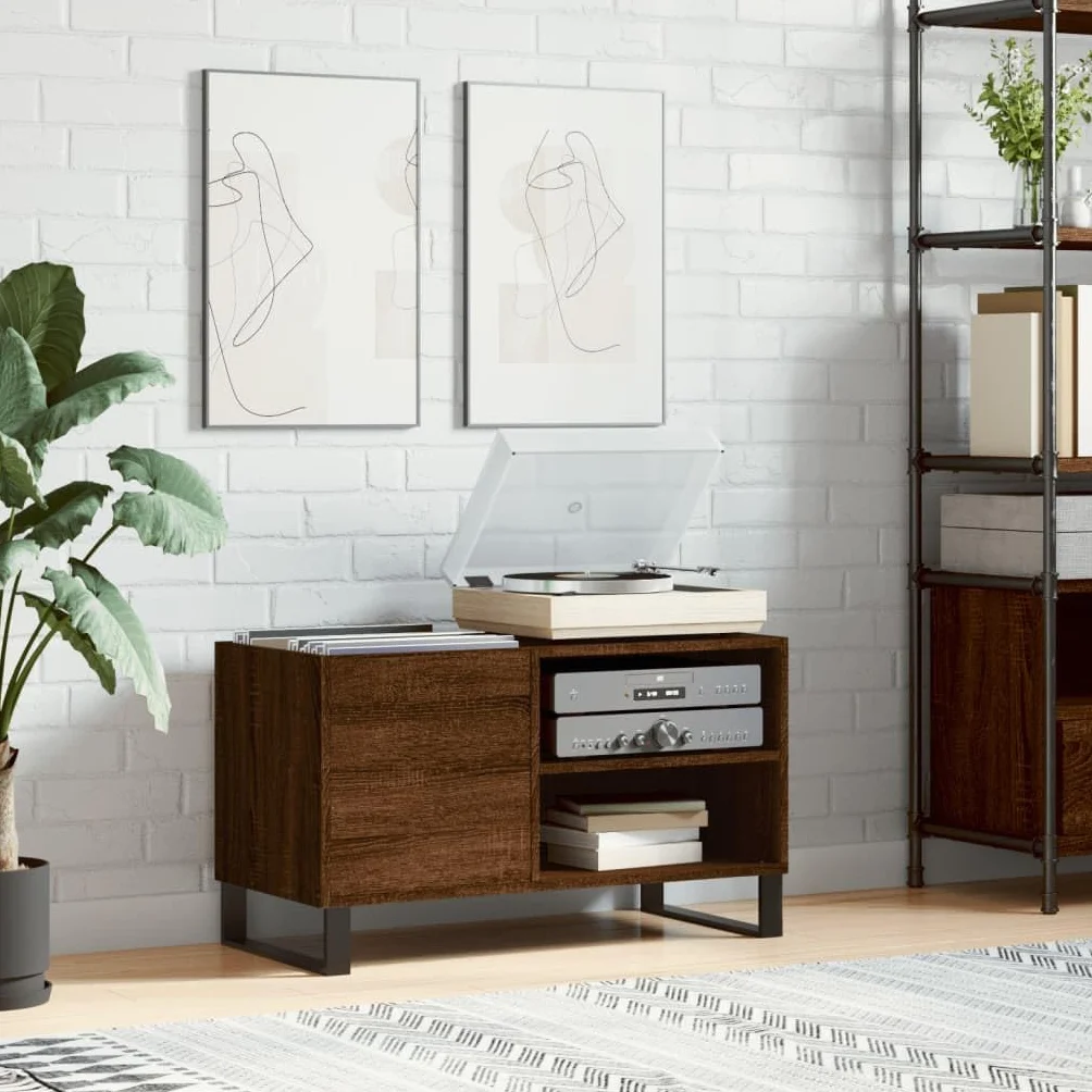vidaXL Mueble de Discos Roble 85x38x48 cm Madera de Ingeniería