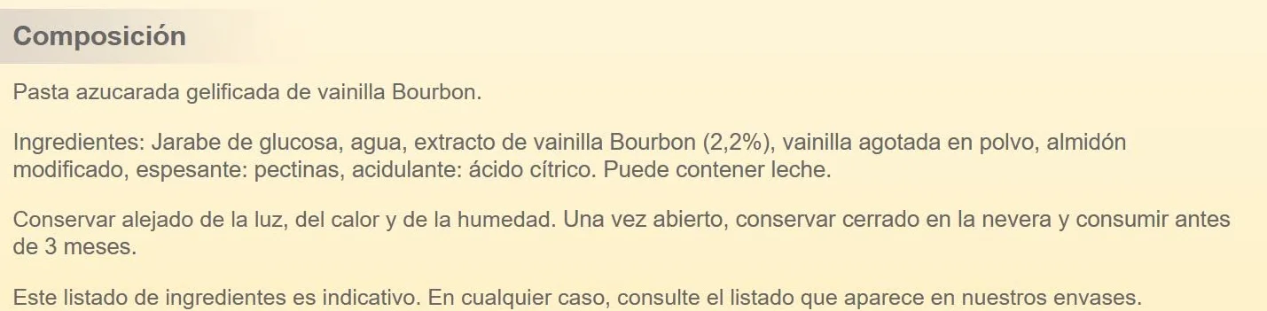Pasta de Vainilla Bourbon 50g - VAHINÉ para Natillas, Pasteles y Postres