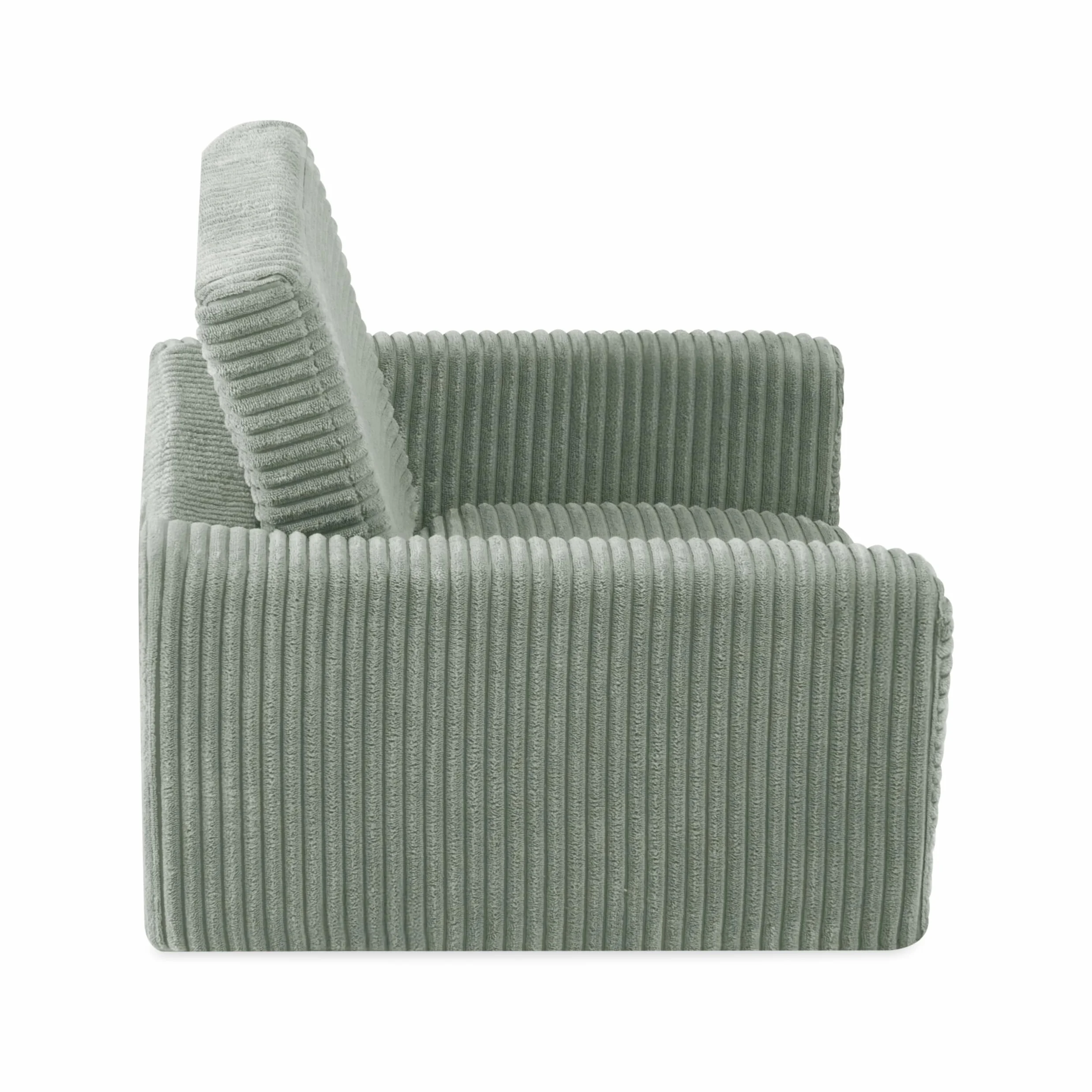 MISIOO Sillón infantil CUBIE de pana, sillón plegable para niños y bebé, suave sillón para habitación infantil, plegable para tumbarse, pequeño sillón para bebés
