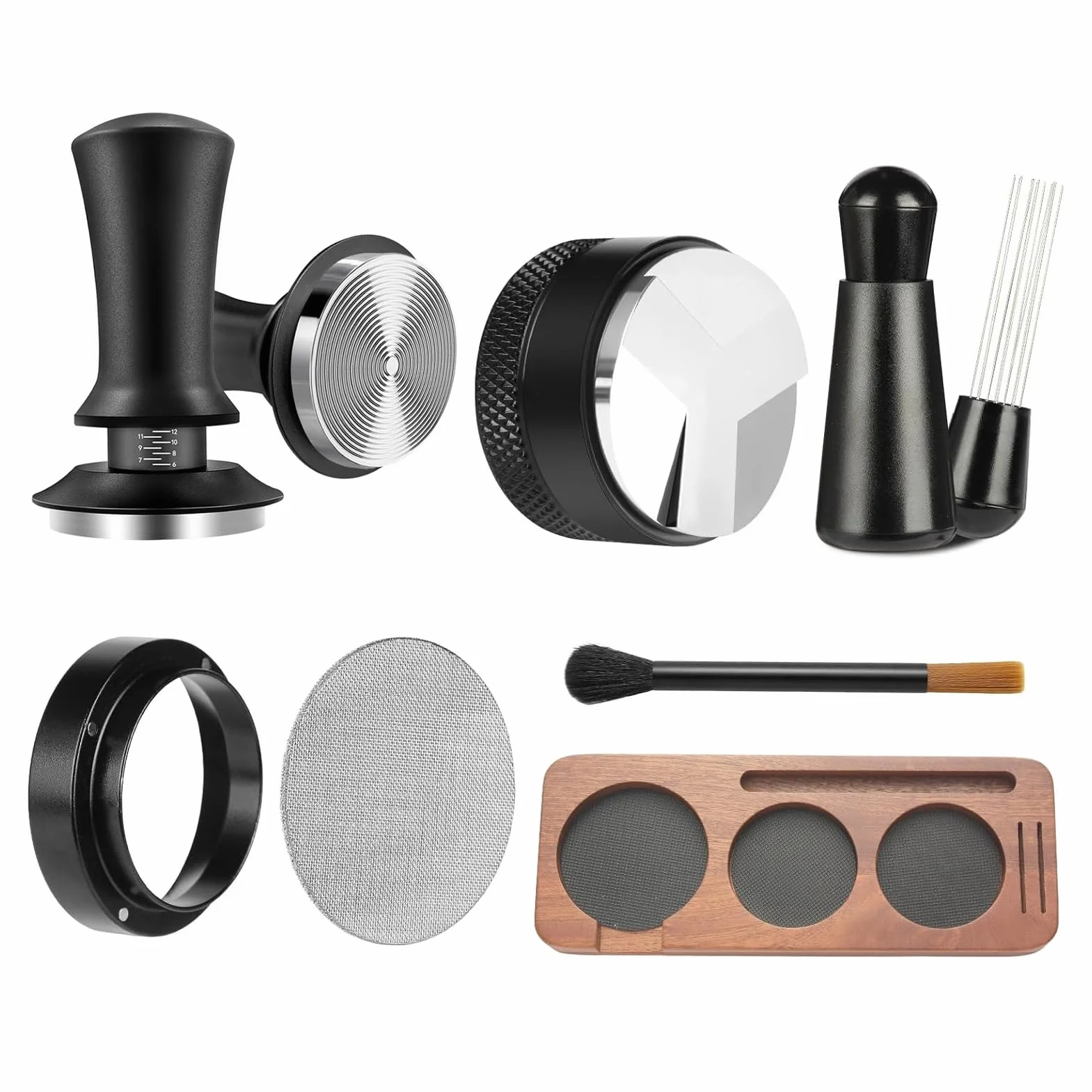 Juego De Tamper De Café Distribuidor De Prensado De Cocina | Estación de Prensa para Café Para apartamento, comedor, bar, residencia, cafetería, casa, aficionados y principiantes