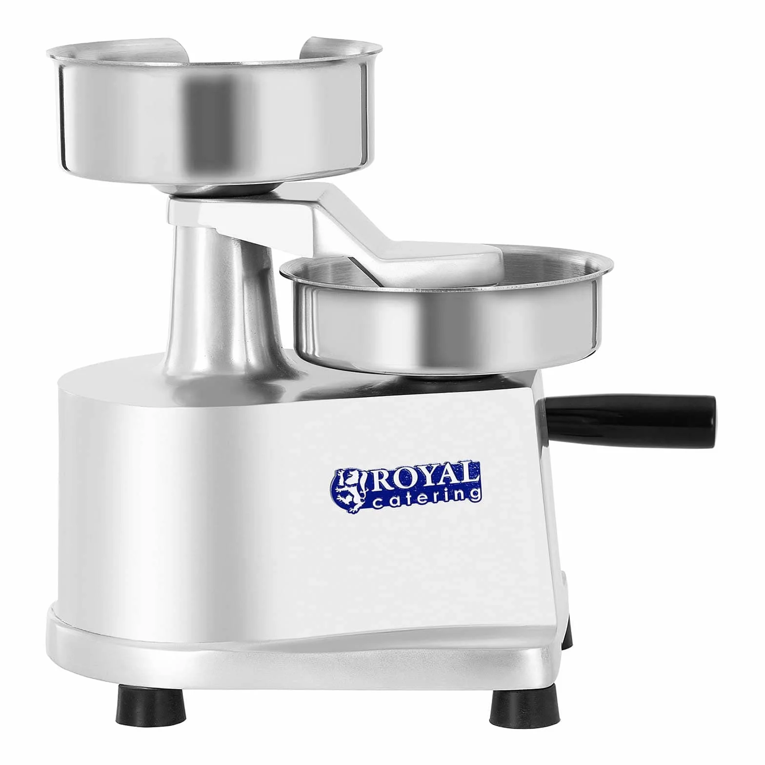Royal Catering Prensa para Hamburguesas Prensadora Manual RCHM-130 (Incluye 500 Discos de Papel, Acero Inoxidable y Aluminio anodizado, para Hamburguesas de Ø 13 cm)
