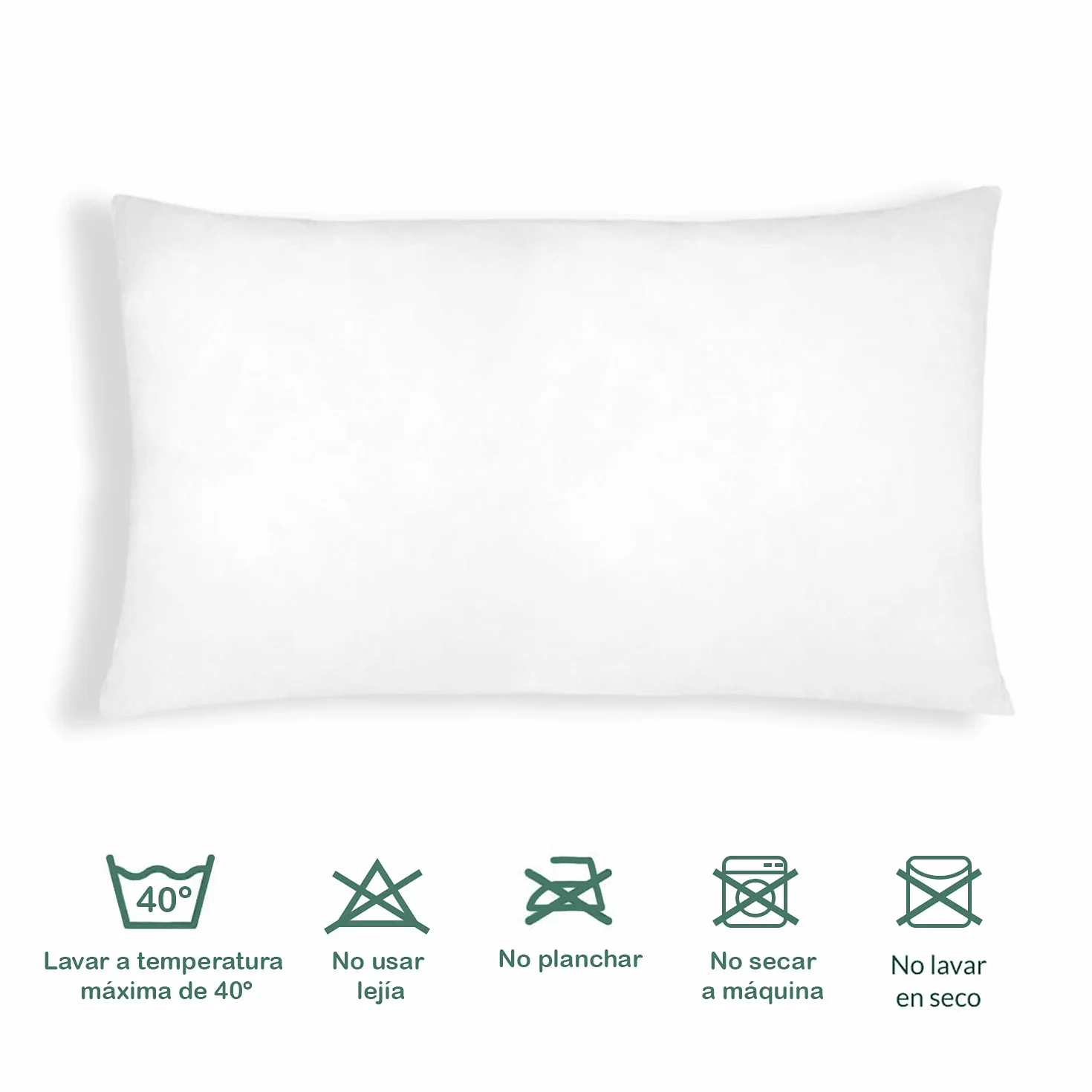 HOME MERCURY Relleno de Cojines Fibra Hueca Siliconada Antialérgico 30x50cm Pack 2