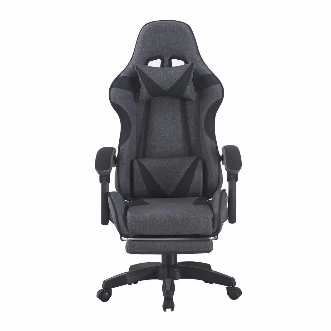 SHIITO | Silla Gaming Profesional | Ergonómica con Respaldo Reclinable de Tela Gris- Negro | Modelo CLAVIN - Y830 | 130 x 49 x 64