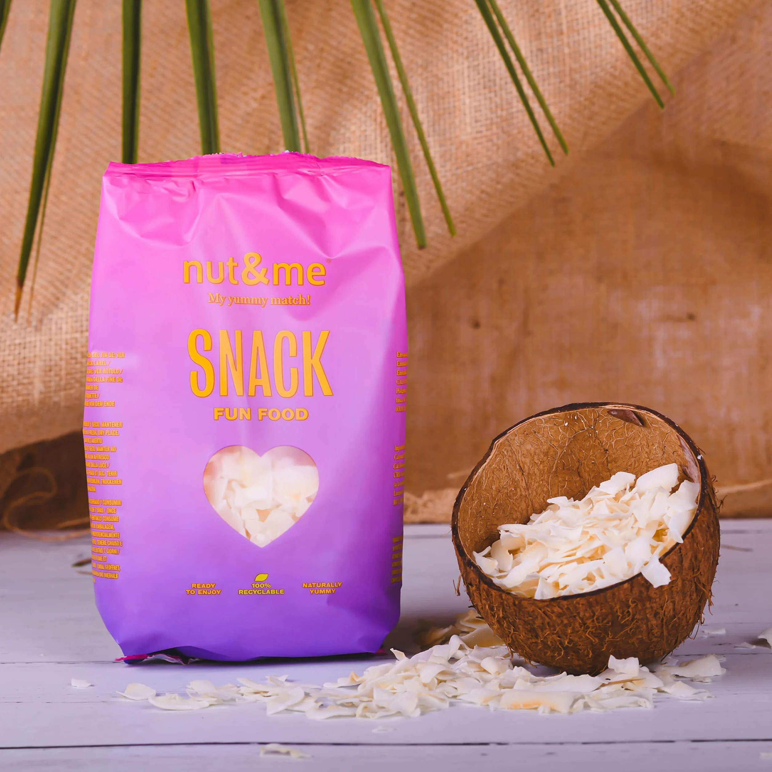 Chips de coco tostado 500 gr | Coco tostado laminado | Sin azúcar | Snack saludable vegano sin gluten