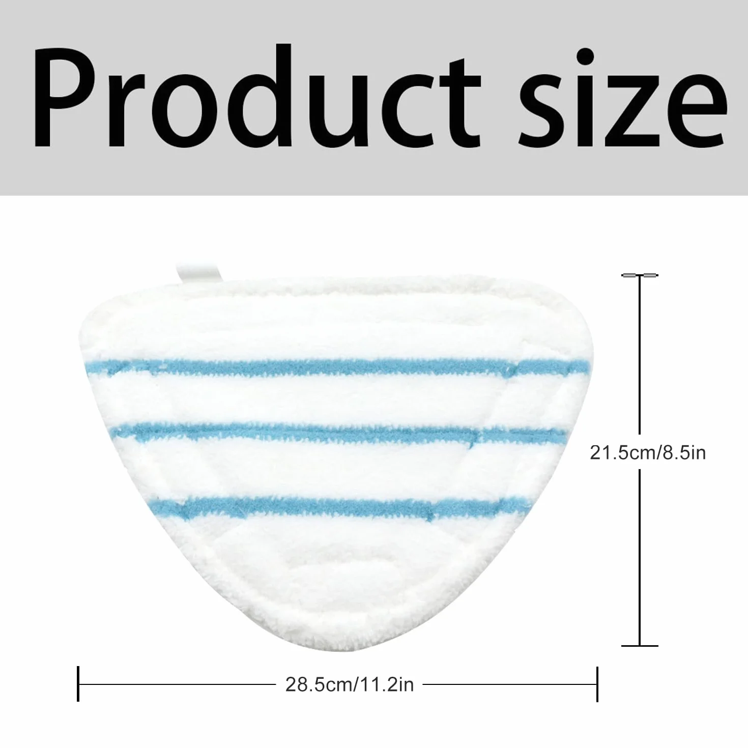 Accesorios para la limpieza vapor, Juego 3 piezas microfibra de almohadillas de repuesto de escoba de vapor con paños de repuesto triangulares Almohadillas de fregona de escoba (blanco)