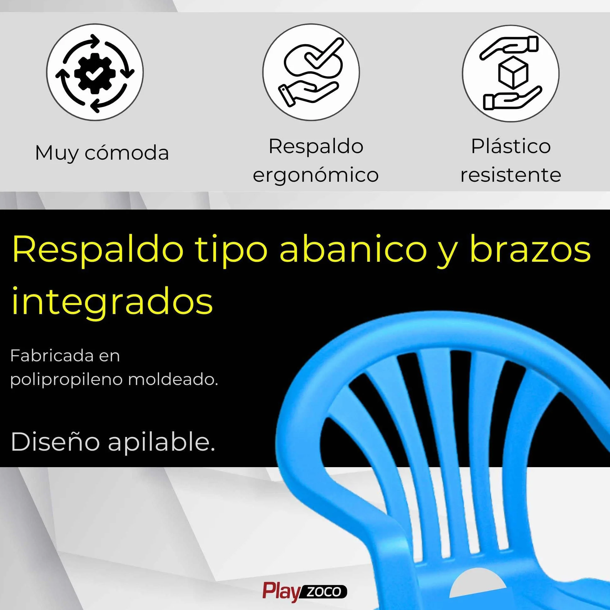 TECHZOCO Silla Infantil de Plástico, Silla para niños, Silla Escolar para niños, Fabricado en Plástico, Ideal para Jugar, Leer, Dibujar o Comer, Altura Total 49.5 cm, Color Verde Claro