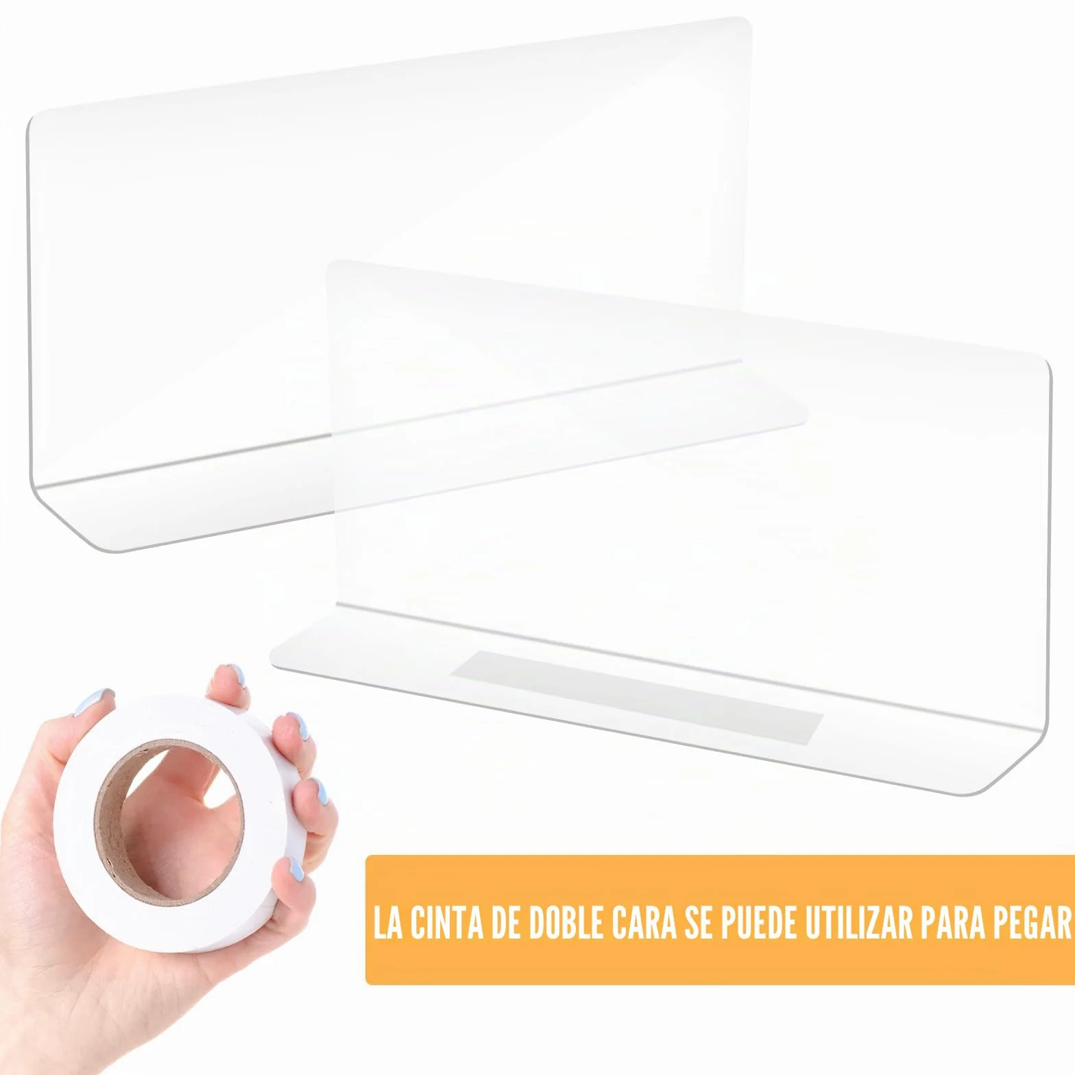 10 piezas separadores de estante, divisores de estante para armarios, PVC insonorizado transparente, divisor de estante de acrílico para estanterías, armarios de dormitorio y cocina, organización