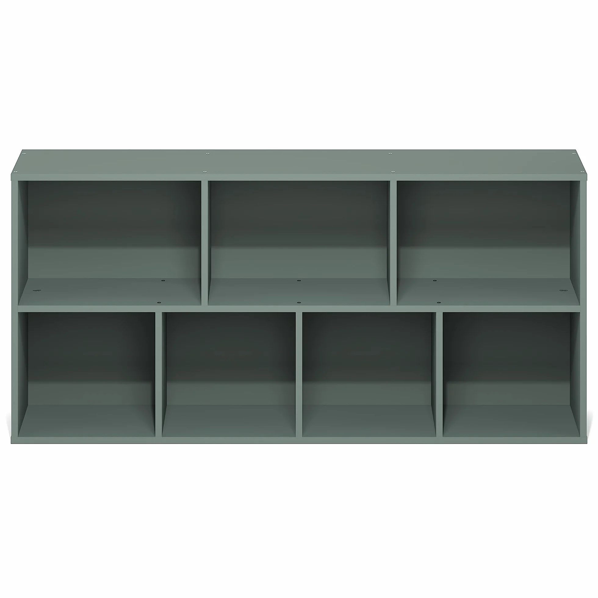 Furinno Luder Estantería De 7 Cubos 9,4x19,5x41,7 para Salón Dormitorio Oficina Verde Salvia
